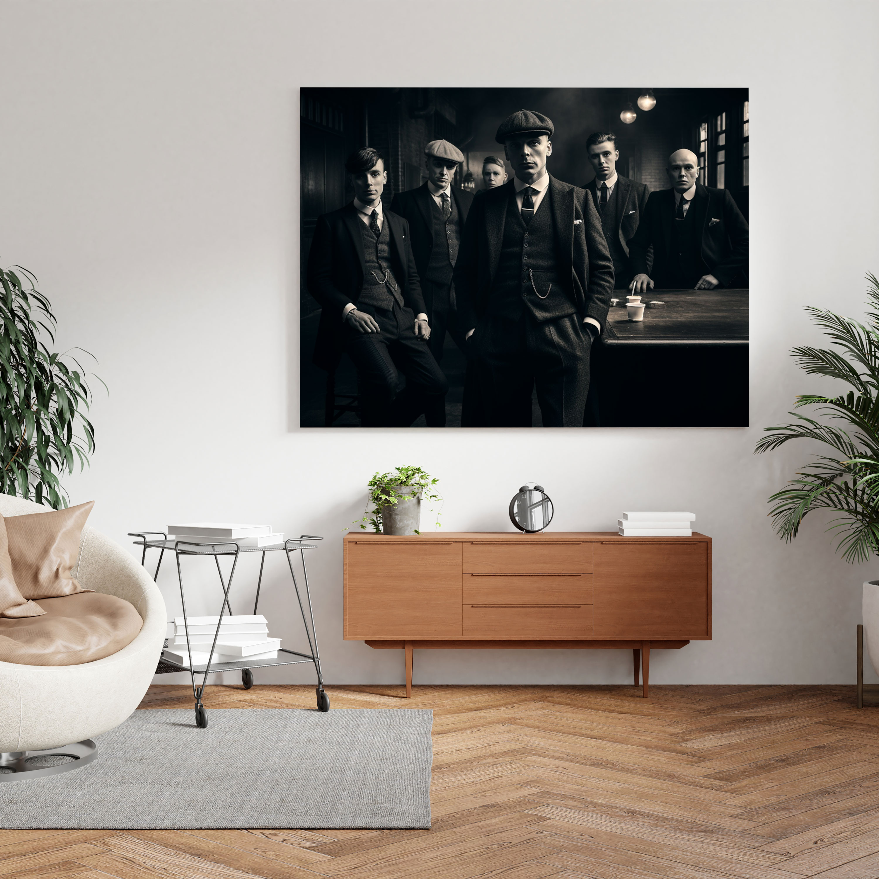 Peaky Blinders Canvas Print - Stylish Pose Black And White Cast Photograph Wall Art - Peaky Blinders, Cast Photograph, Canvas Wall Art, Canvas Print