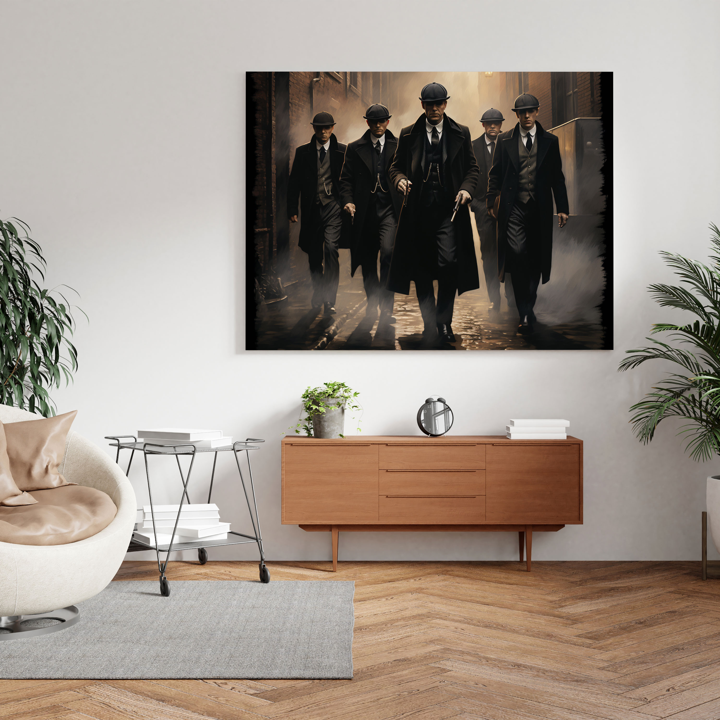 Peaky Blinders Çetesi Vintage Kanvas Tablo - Tehlike