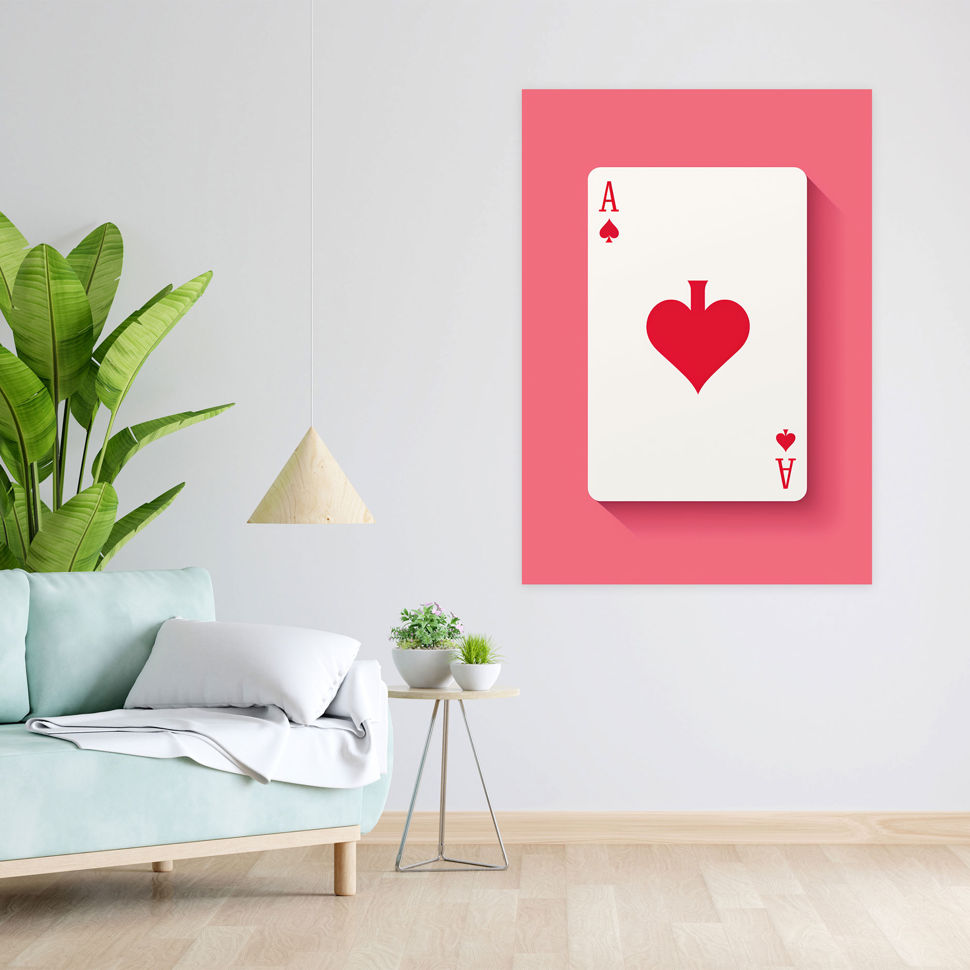 Minimalist Playing Card Canvas Print - Sleek Wall Art - Playing Cards, Canvas Wall Art, Minimalist Design, Sleek