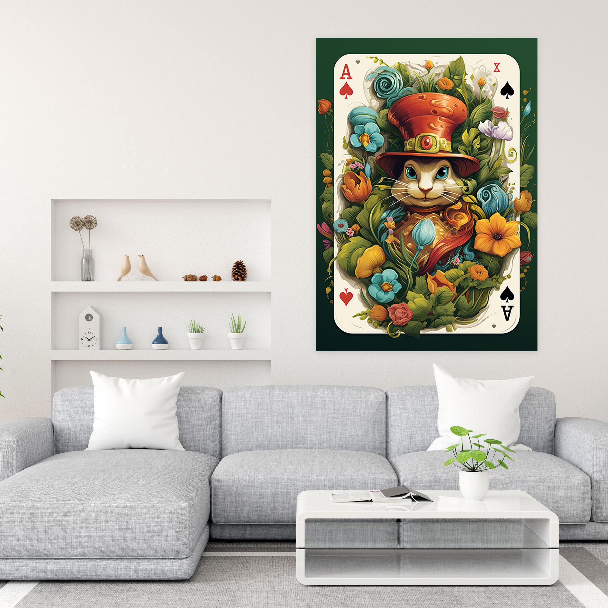 Whimsical Playing Cards Canvas Print - Playing Cards, Playing Cards, Home Decoration, Whimsical Design
