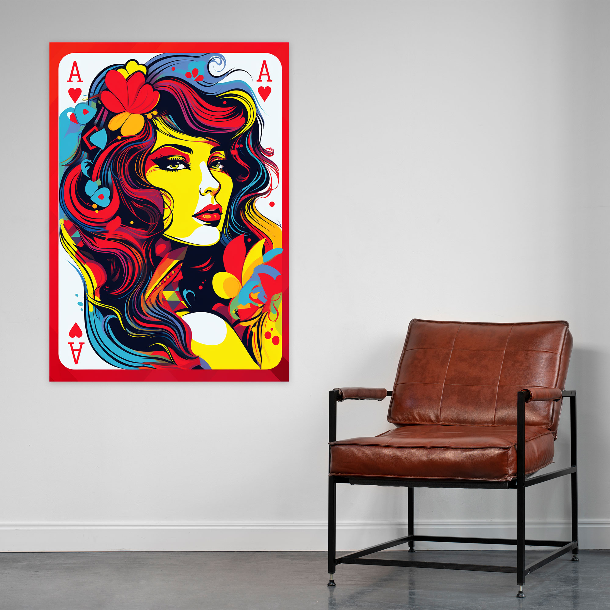 Pop Art Playing Cards Canvas Print - Playing Cards, Pop Art-Inspired, Wall Decoration, Bold Graphic Elements