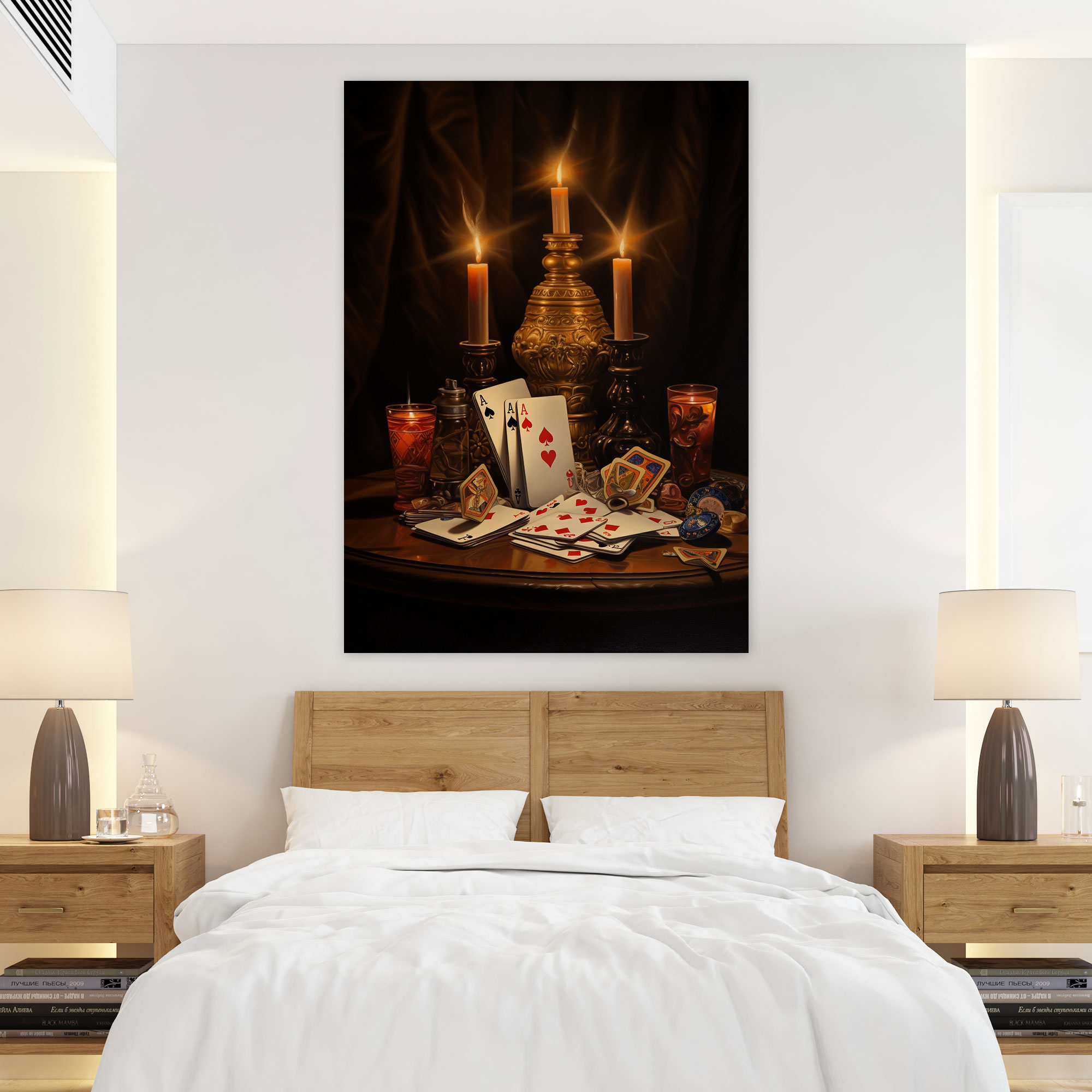 Playing Cards Canvas Print - Playing Cards, Strategic Lighting, Suspense And Excitement, Wall Decoration