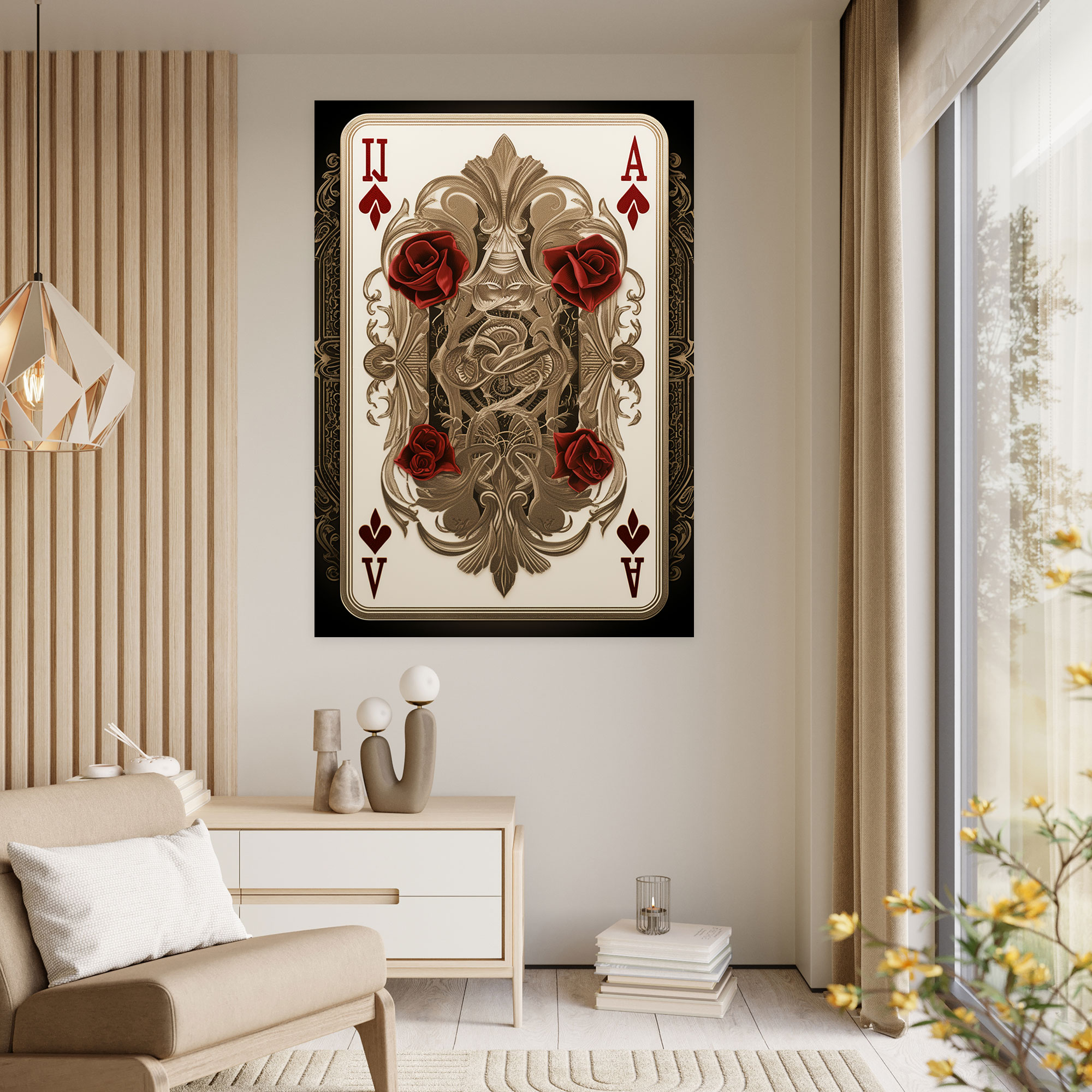 Vintage Playing Cards Canvas Print - Playing Cards, Canvas, Classic Deck, Wall Art