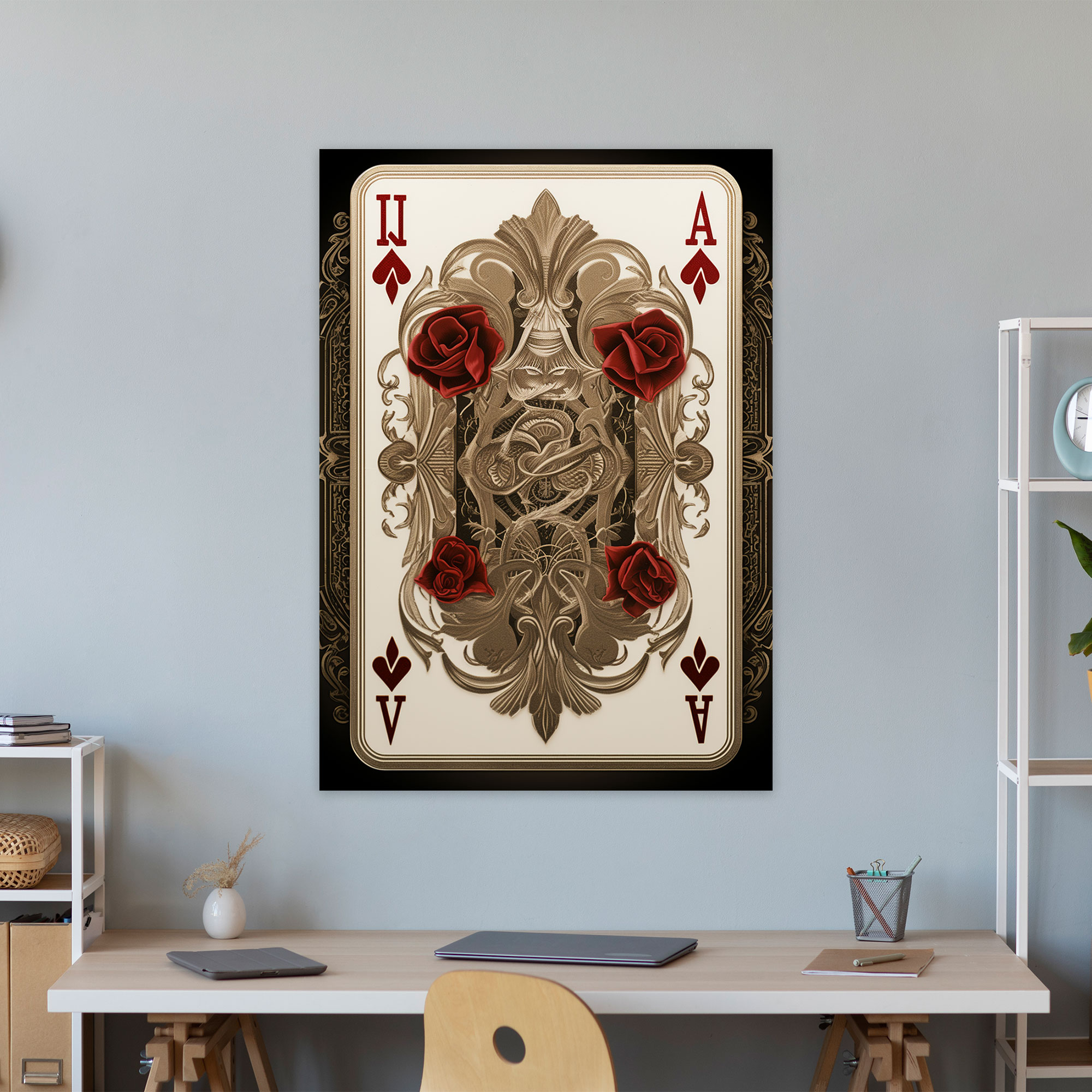 Vintage Playing Cards Canvas Print - Playing Cards, Canvas, Classic Deck, Wall Art