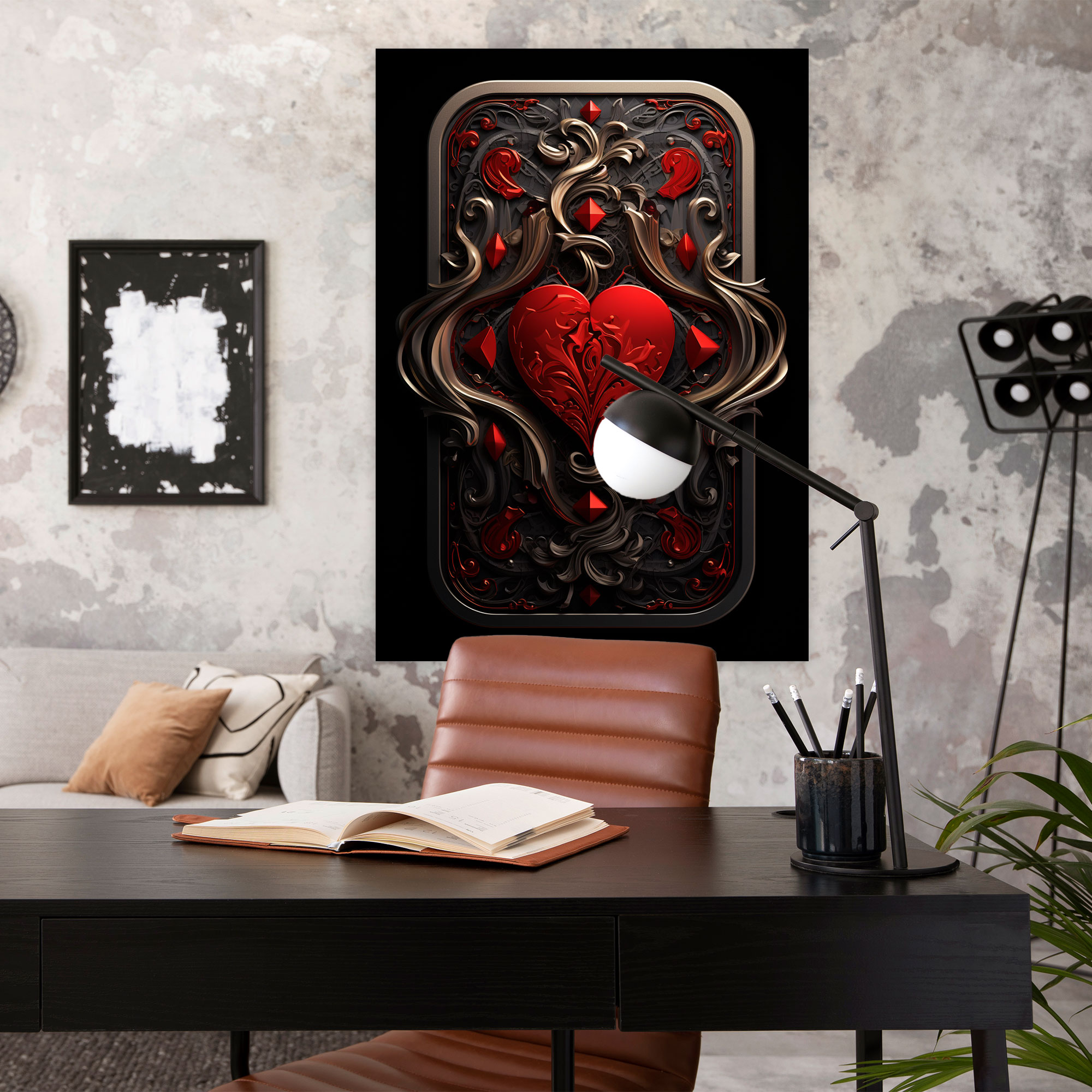 Playing Cards Wall Decoration - Playing Cards, Wall Art, Intricate Details, Canvas Wall Art