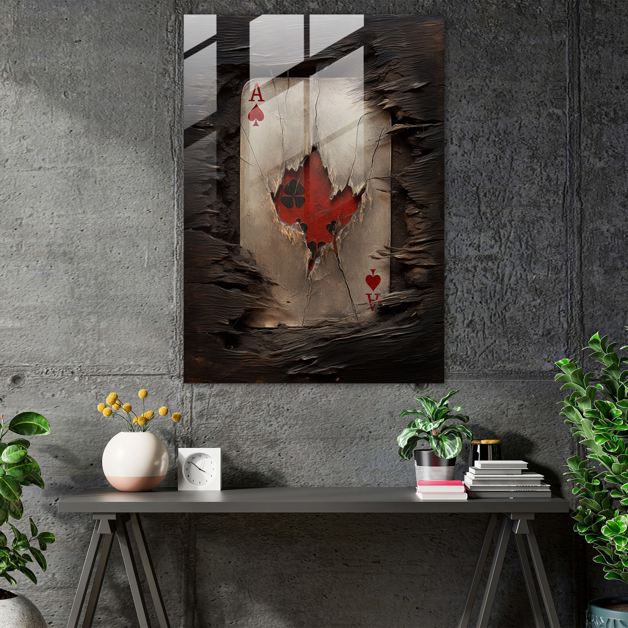 Playing Cards Glass Art - Playing Cards, Intricate Details, Realistic, Playing Cards