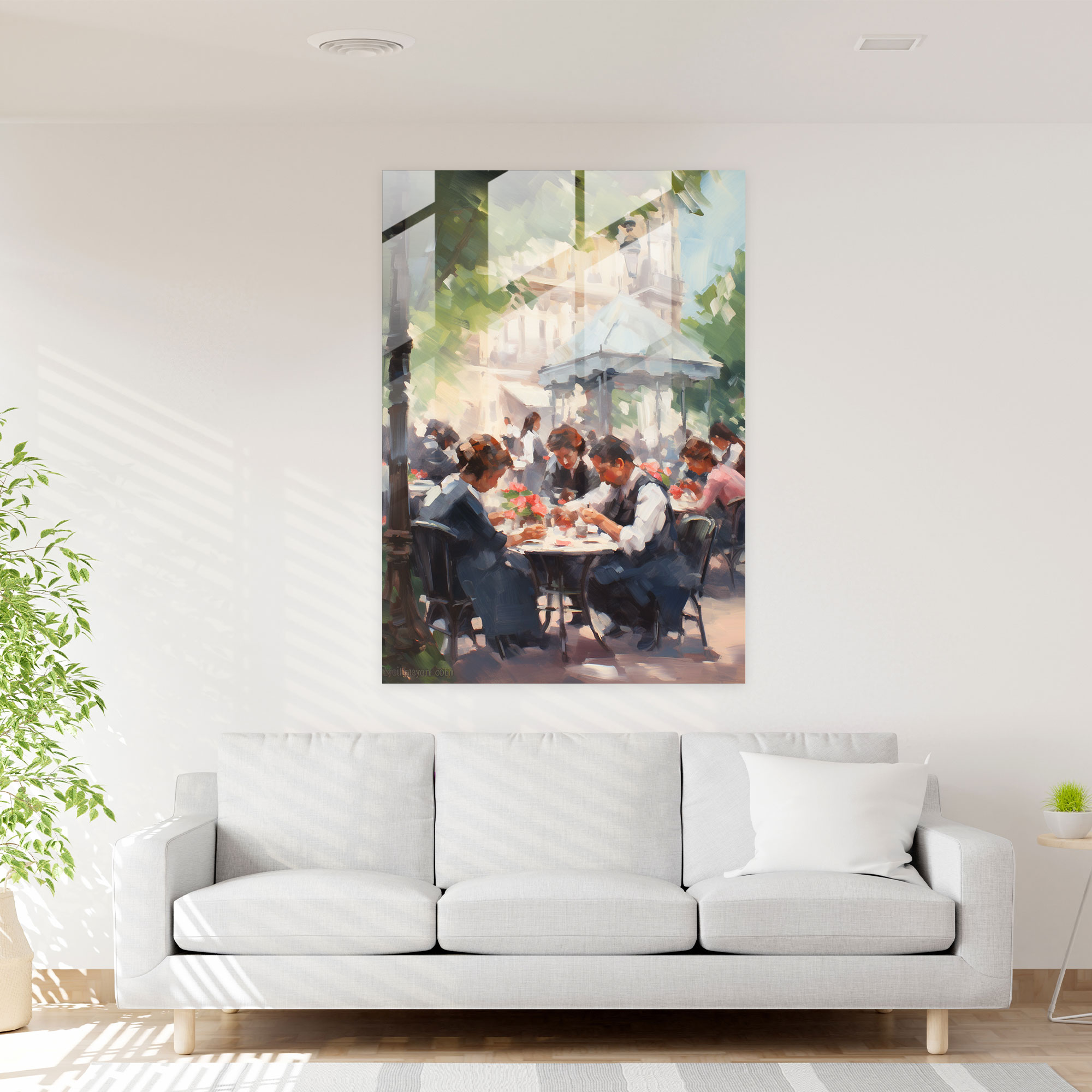 Playing Cards Home Decoration - Playing Cards, Social Interaction, Impressionist Painting, Glass Art