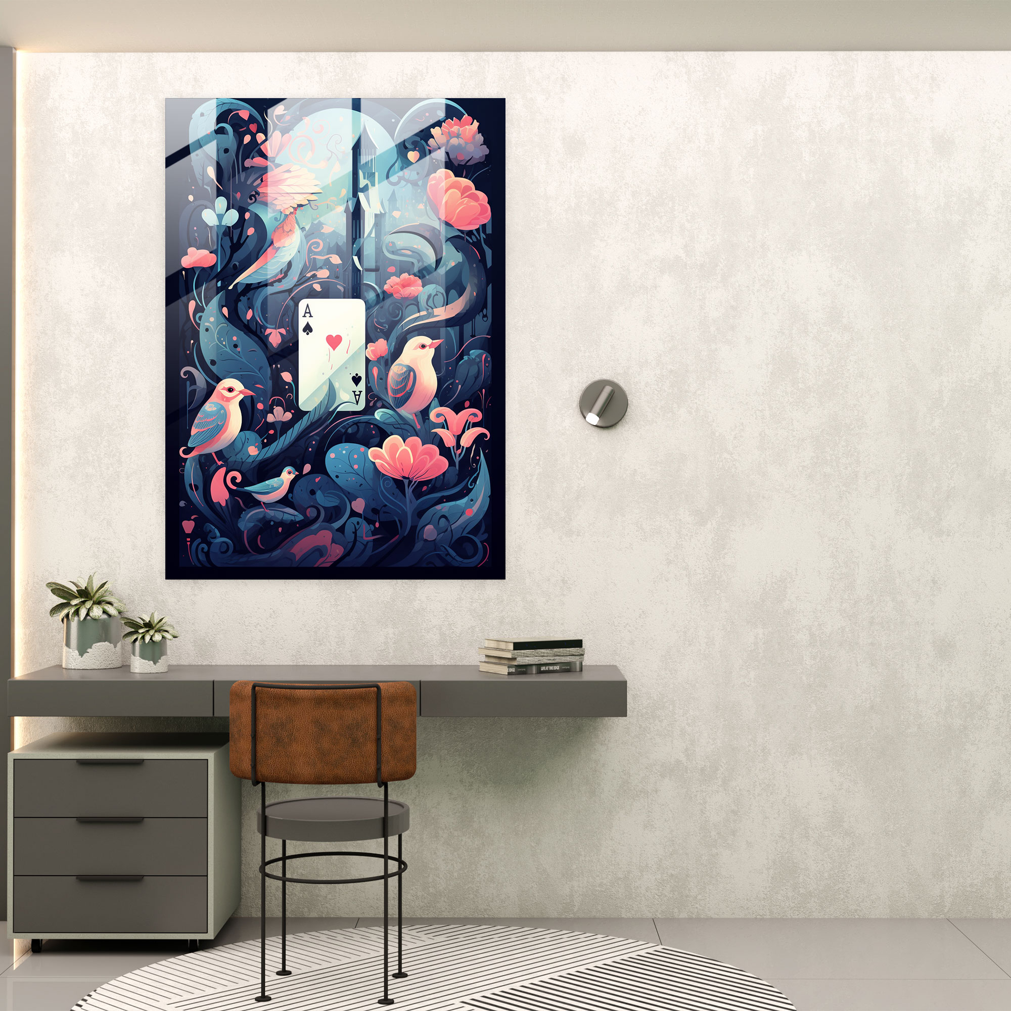 Glass Print Playing Cards - Playing Cards, Dreamy Atmosphere, Modern Art, Whimsical Illustration
