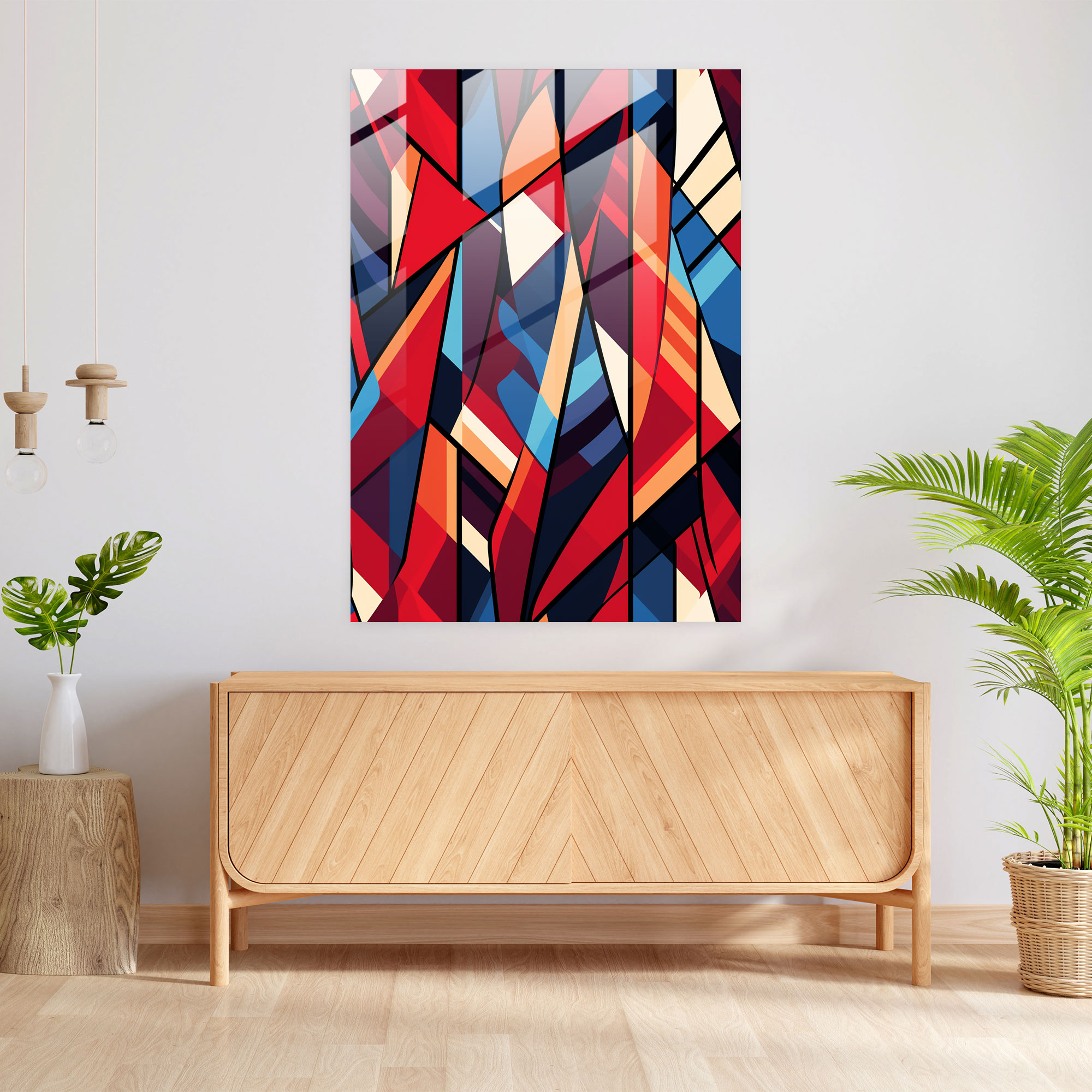 Playing Cards Glass Print - Playing Cards, Glass Wall Art, Geometric Shapes, Modern Art