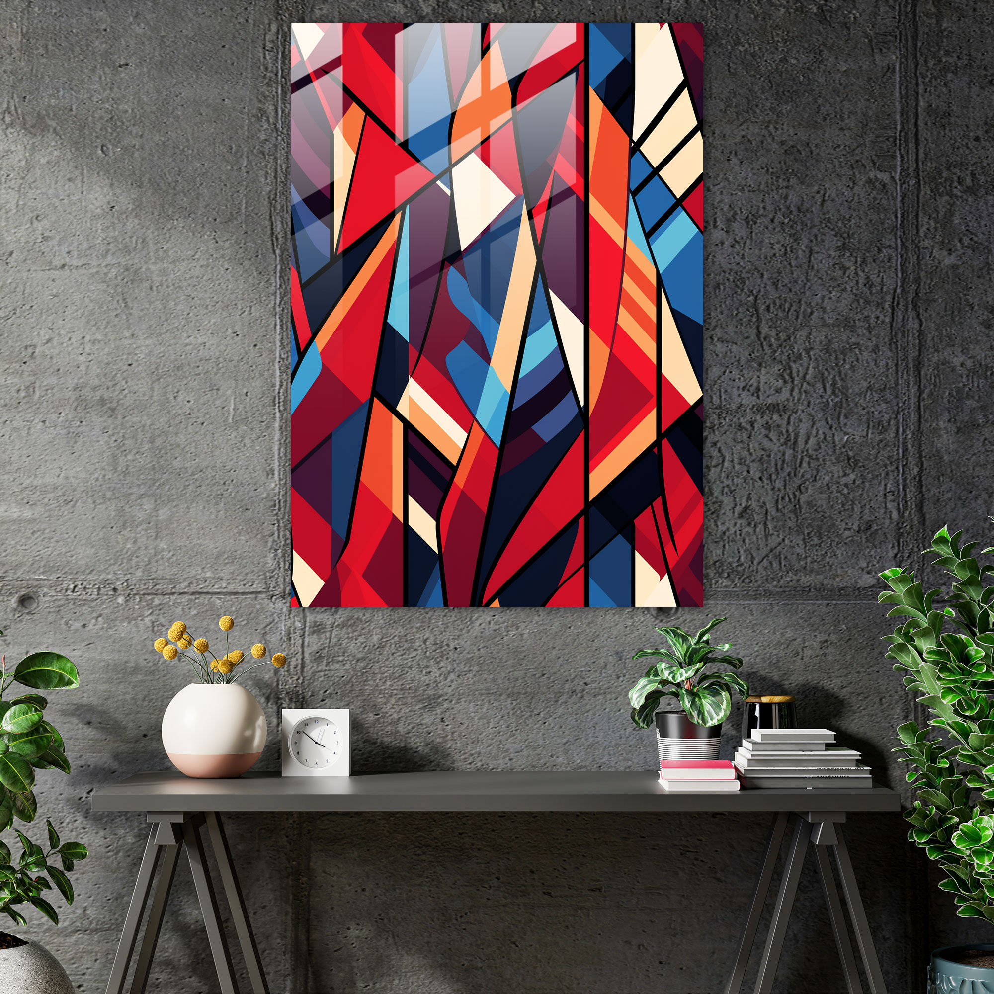 Playing Cards Glass Print - Playing Cards, Glass Wall Art, Geometric Shapes, Modern Art