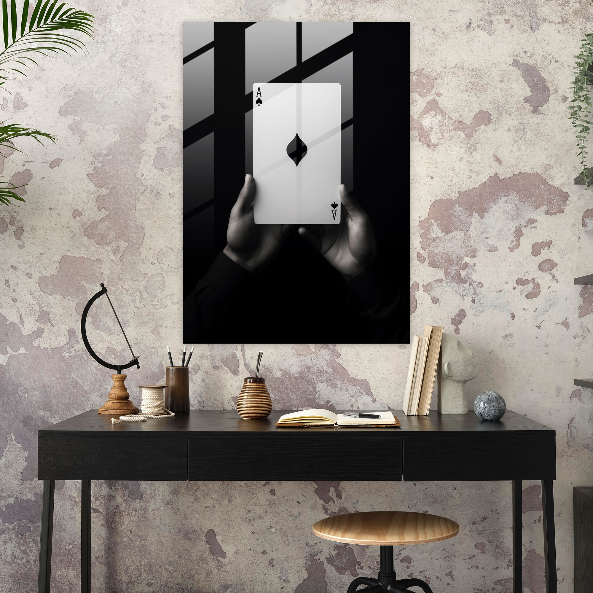 Playing Cards Glass Wall Art - Playing Cards, Modern Art, Glass Print, Home Decoration