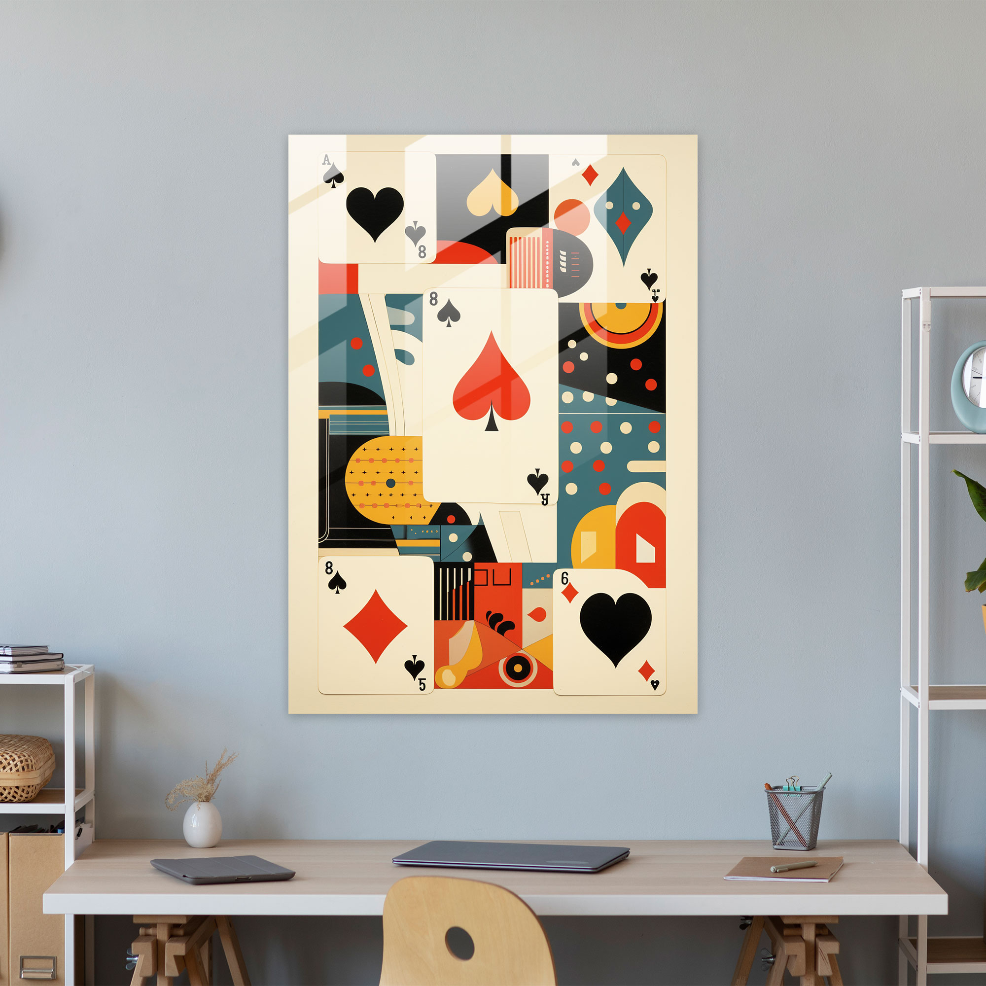 Playing Cards Glass Art - Playing Cards, Playing Cards, Glass Print, Glass Wall Art