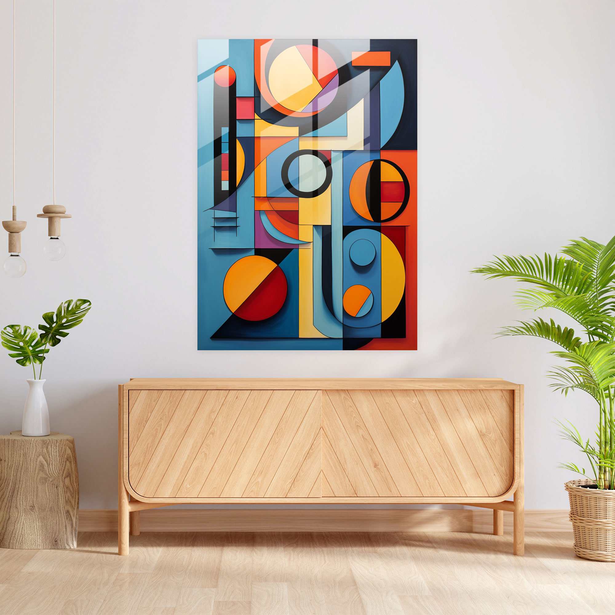 Playing Cards Glass Print - Playing Cards, Glass Print, Abstract Geometric Shapes, Glass Art