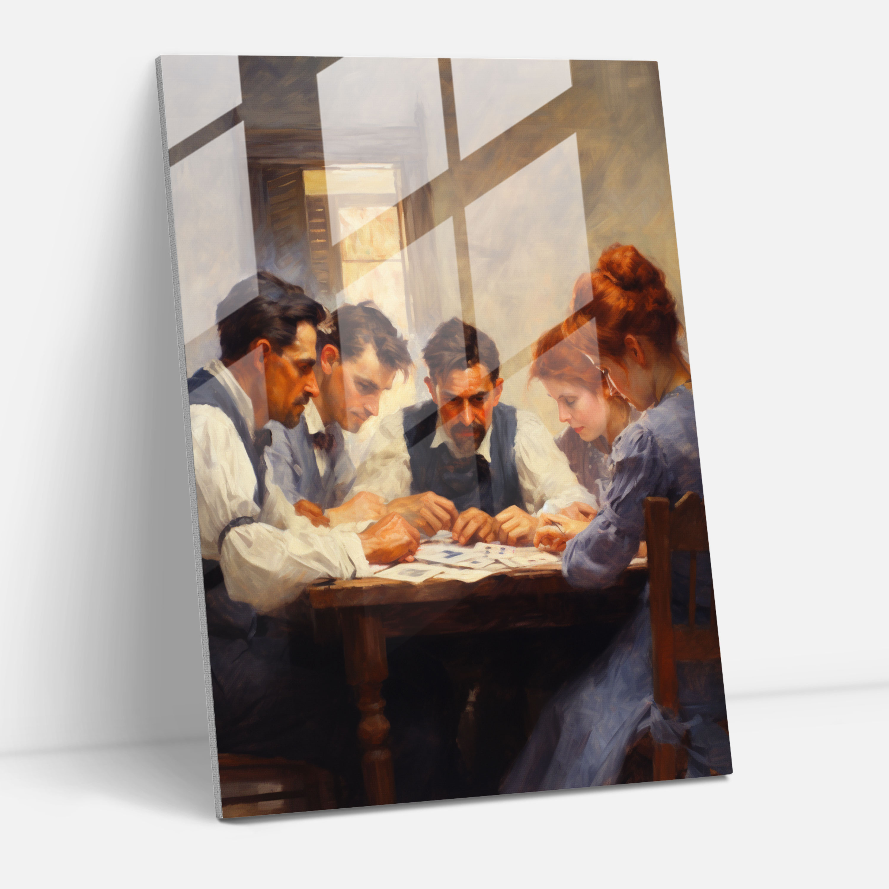 Impressionist Playing Cards Glass Print - Playing Cards, Playing Cards, Modern Art, Glass Wall Art
