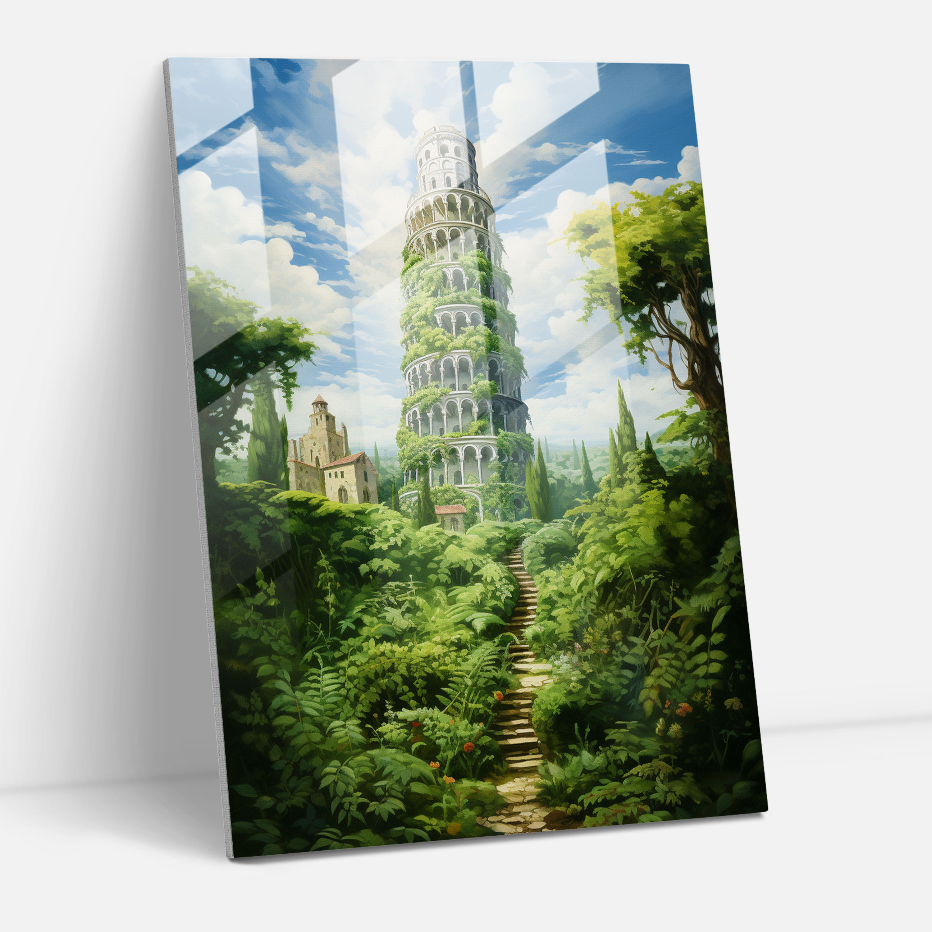 Leaning Tower Of Pisa Home Decoration - Leaning Tower Of Pisa, Home Decoration, Glass Art, Wall Decoration