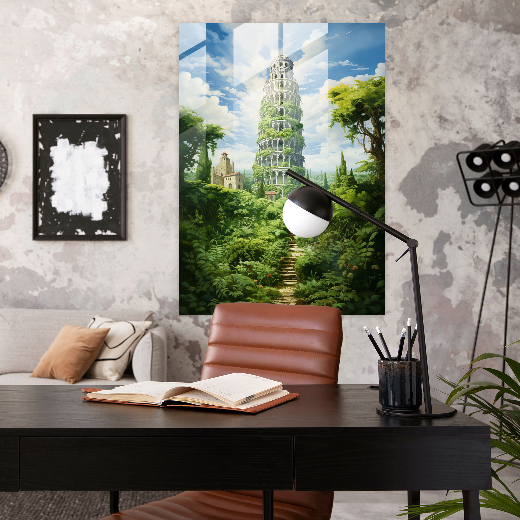 Leaning Tower Of Pisa Home Decoration - Leaning Tower Of Pisa, Home Decoration, Glass Art, Wall Decoration