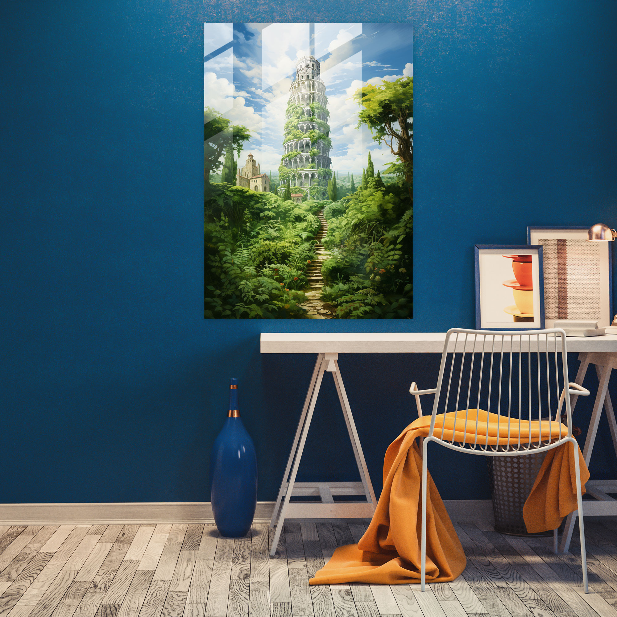 Leaning Tower Of Pisa Home Decoration - Leaning Tower Of Pisa, Home Decoration, Glass Art, Wall Decoration