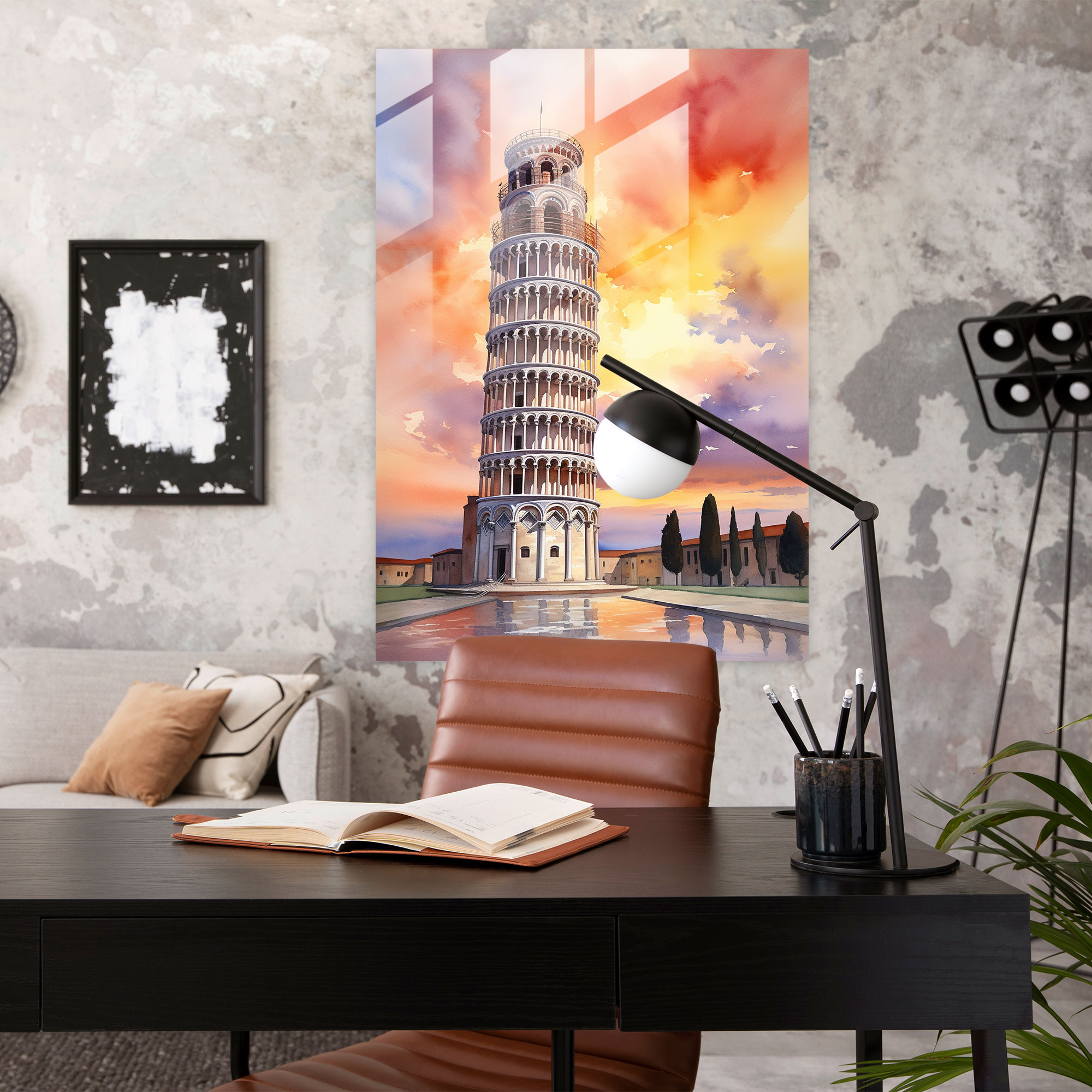 Leaning Tower Of Pisa Wall Decoration - Leaning Tower Of Pisa, Wall Decoration, Glass Wall Art, Delicate