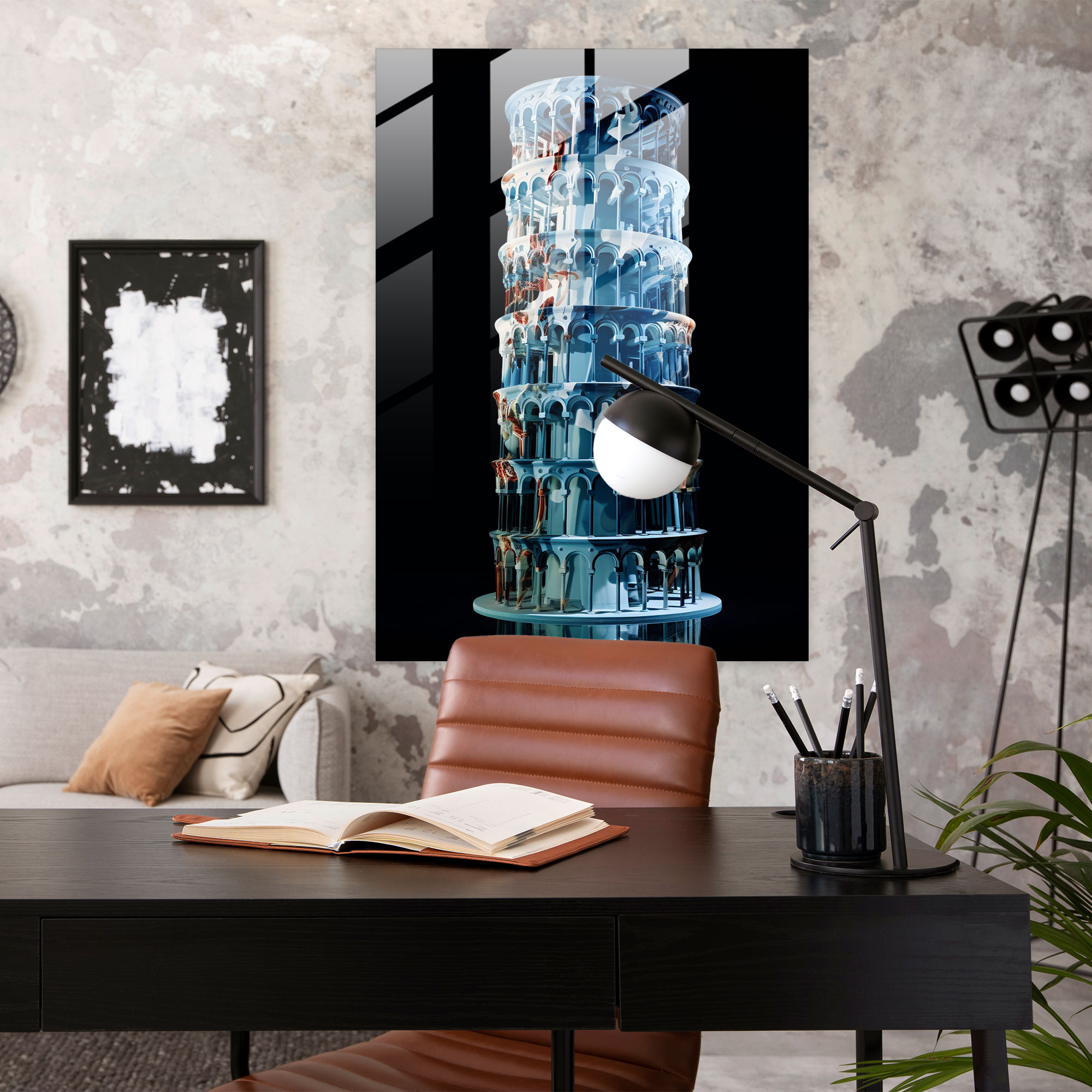 Leaning Tower Of Pisa Contemporary Glass Wall Art - Leaning Tower Of Pisa, Modern Art, Glass Wall Art, Glass Print