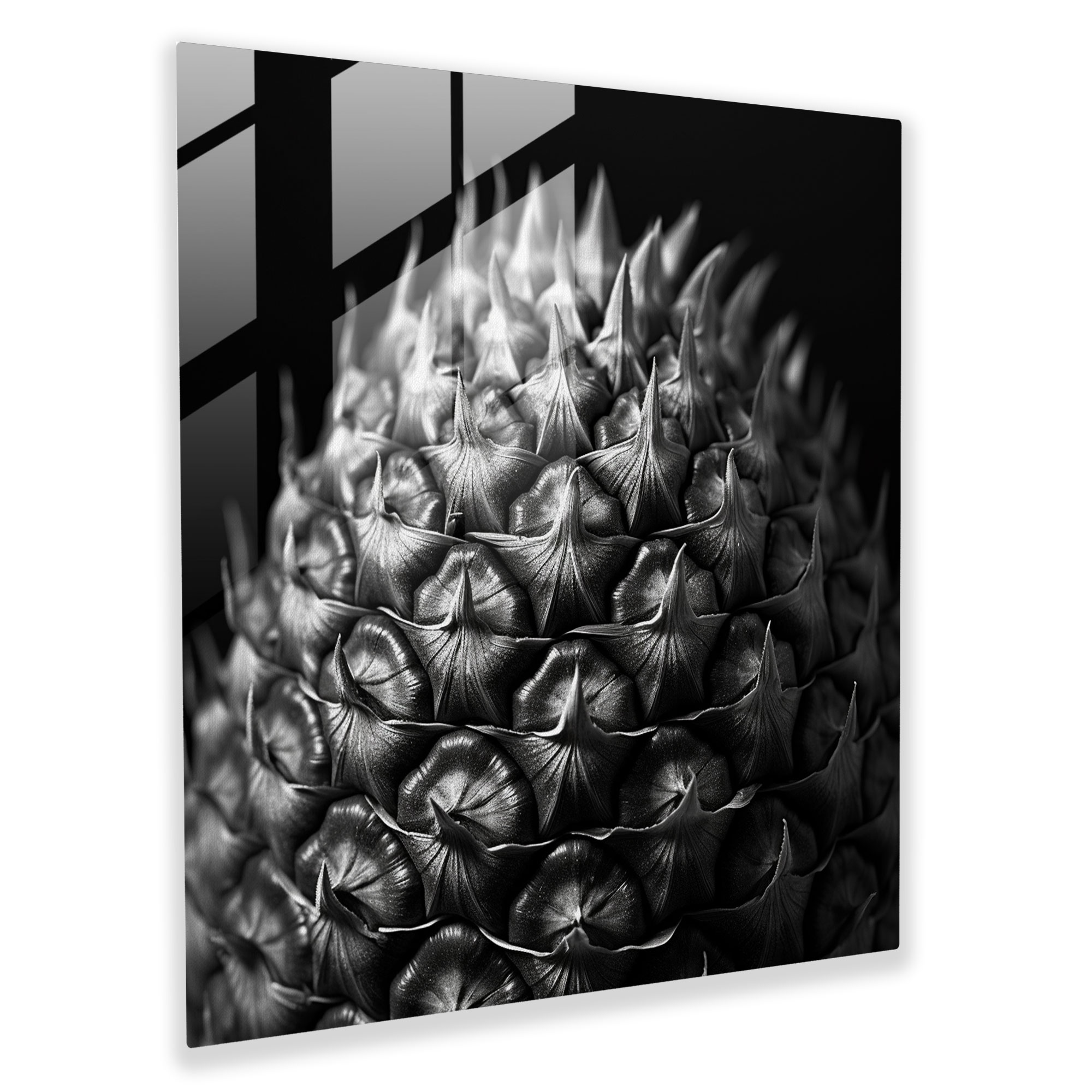 Pineapple Essence Glasbild - Ananas Wanddekoration Struktur