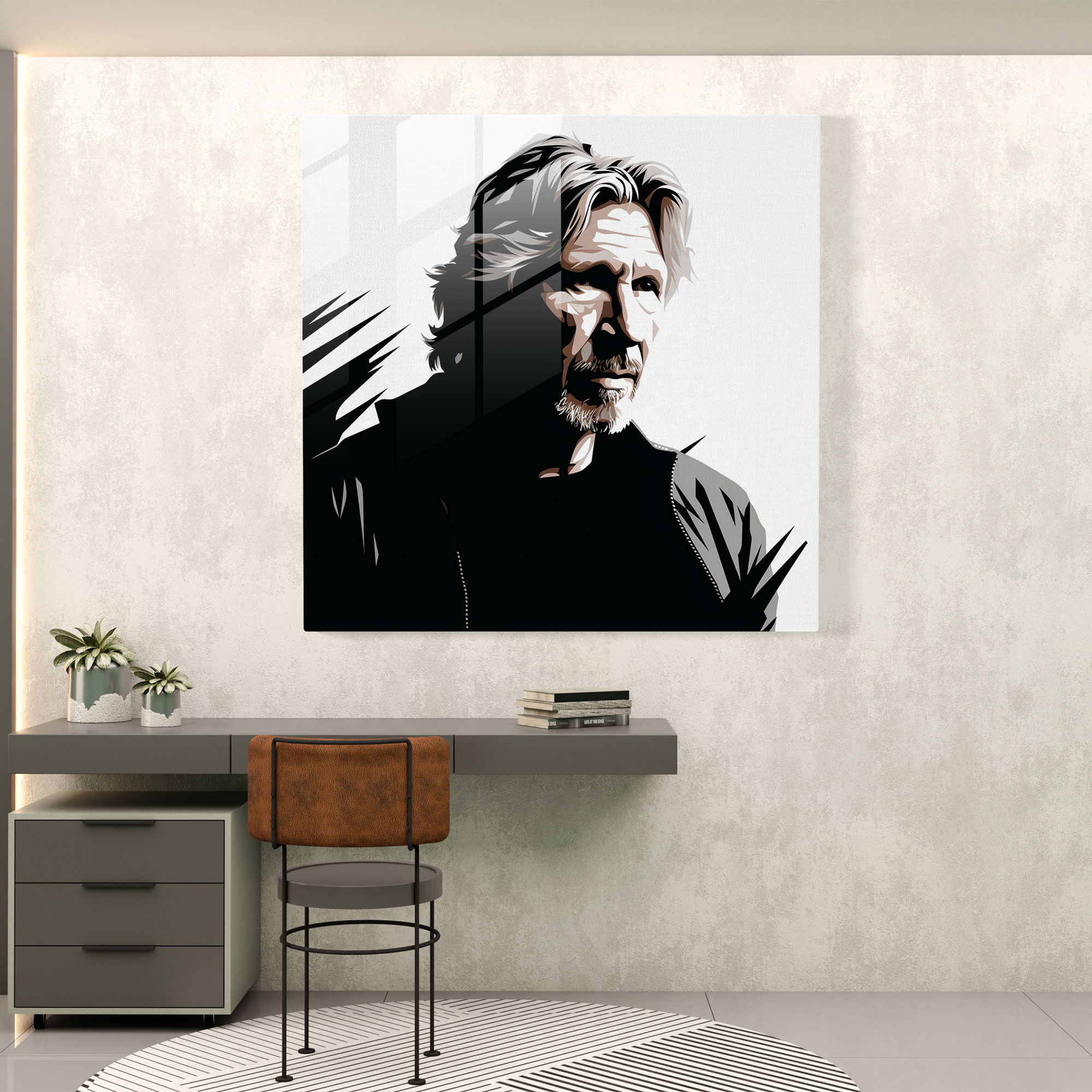 Glasbild Pink Floyd - Minimalistisches Roger Waters - Moderne Kunst - Gründer