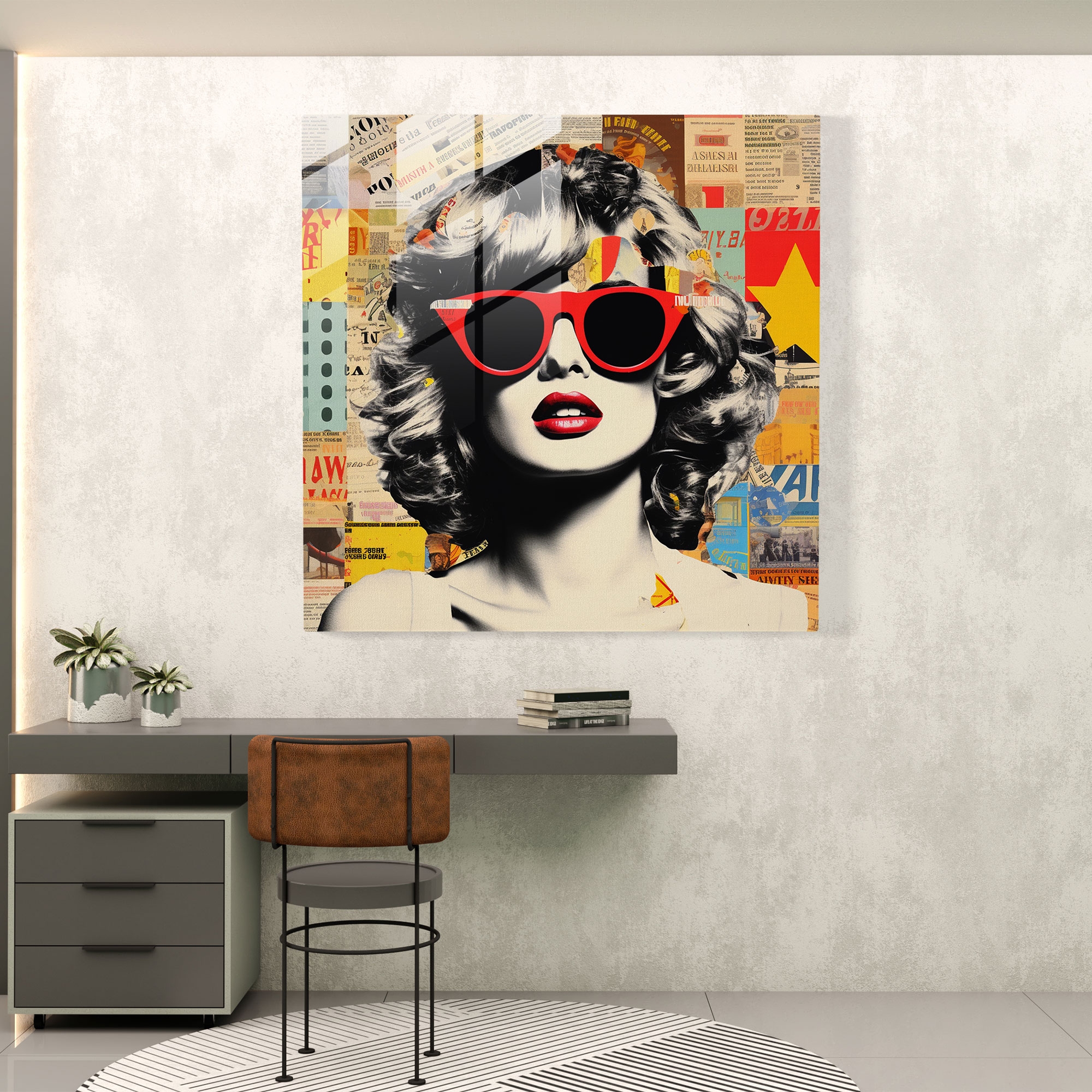 Glasbild Pink Floyd - Popkultur-Explosion - Unvergessliche Songtexte Glas-Kunst Album-Cover