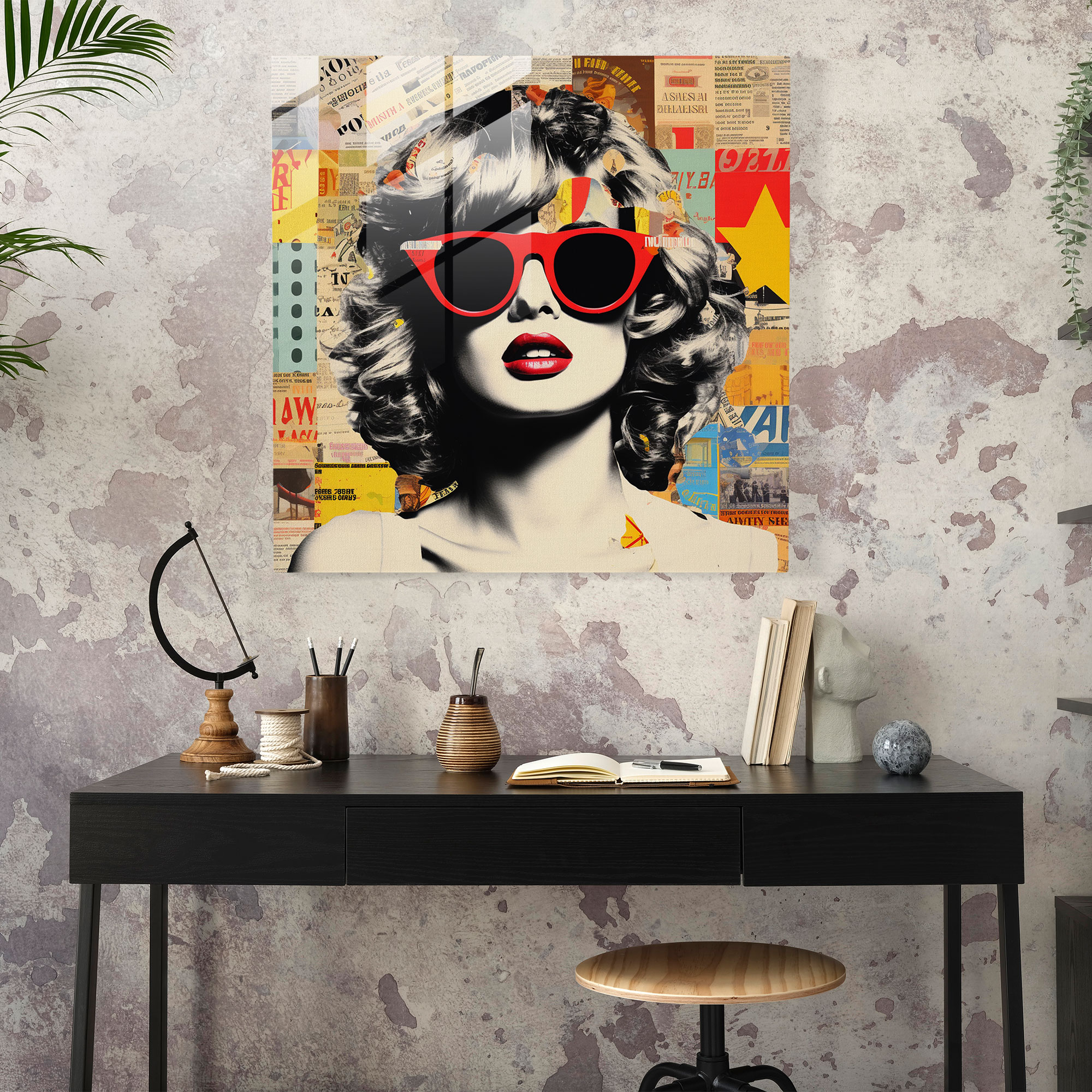 Glasbild Pink Floyd - Popkultur-Explosion - Unvergessliche Songtexte Glas-Kunst Album-Cover