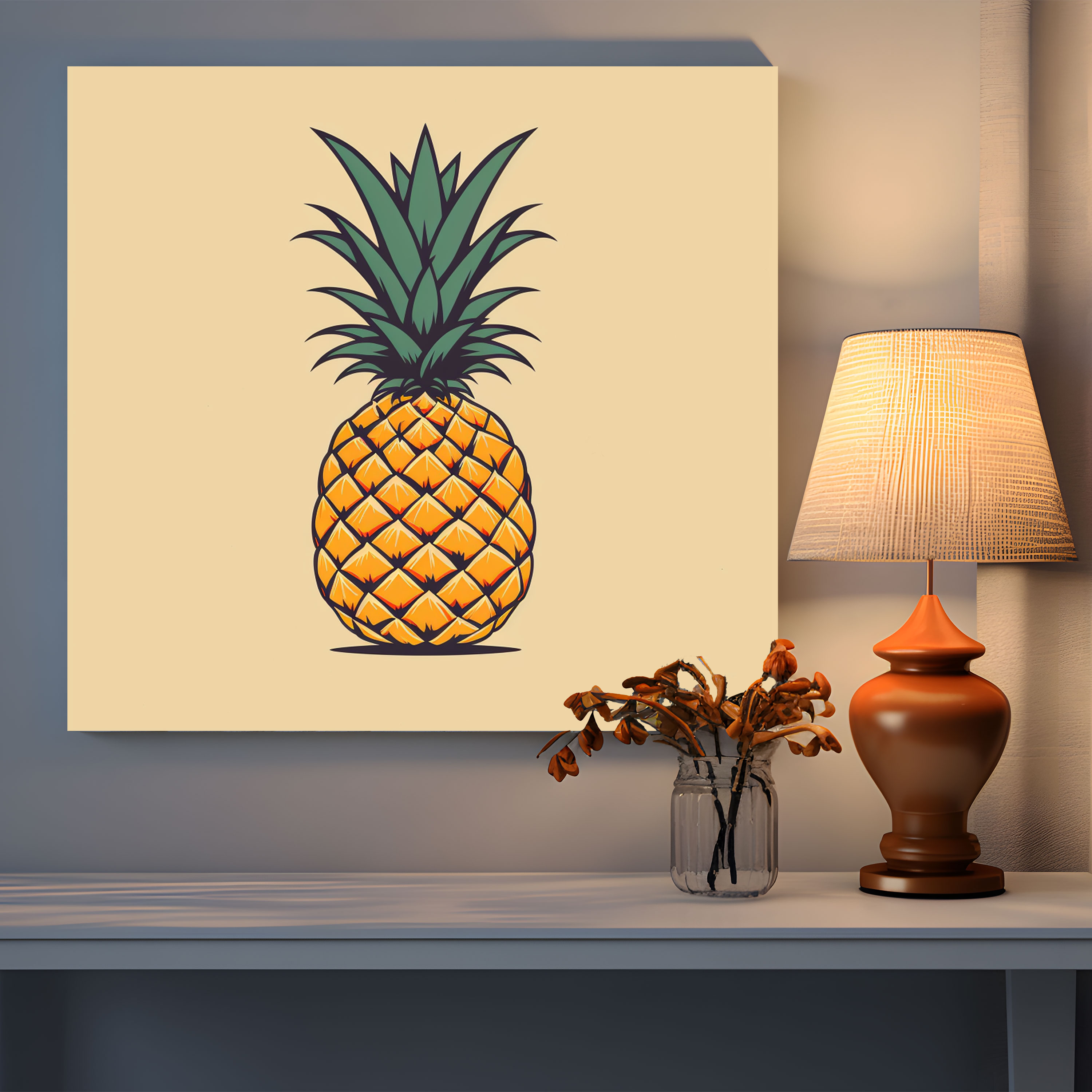 Pineapple Wall Art - Modern Elegance - Pineapple, Home Decoration, Canvas Wall Art, Canvas Print