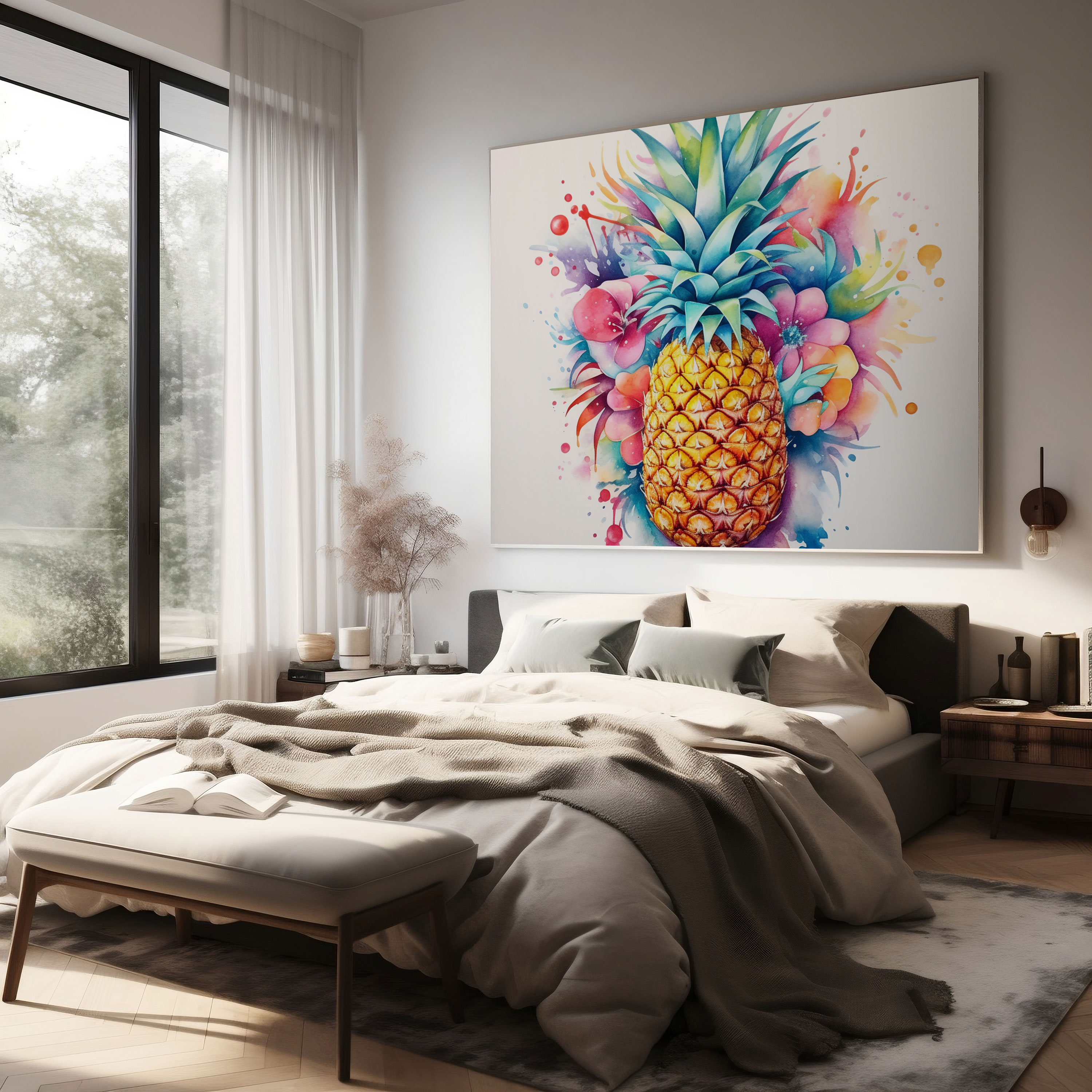 Pineapple Canvas Print - Whimsical Dreams - Pineapple, Dreamy, Canvas Wall Art, Canvas