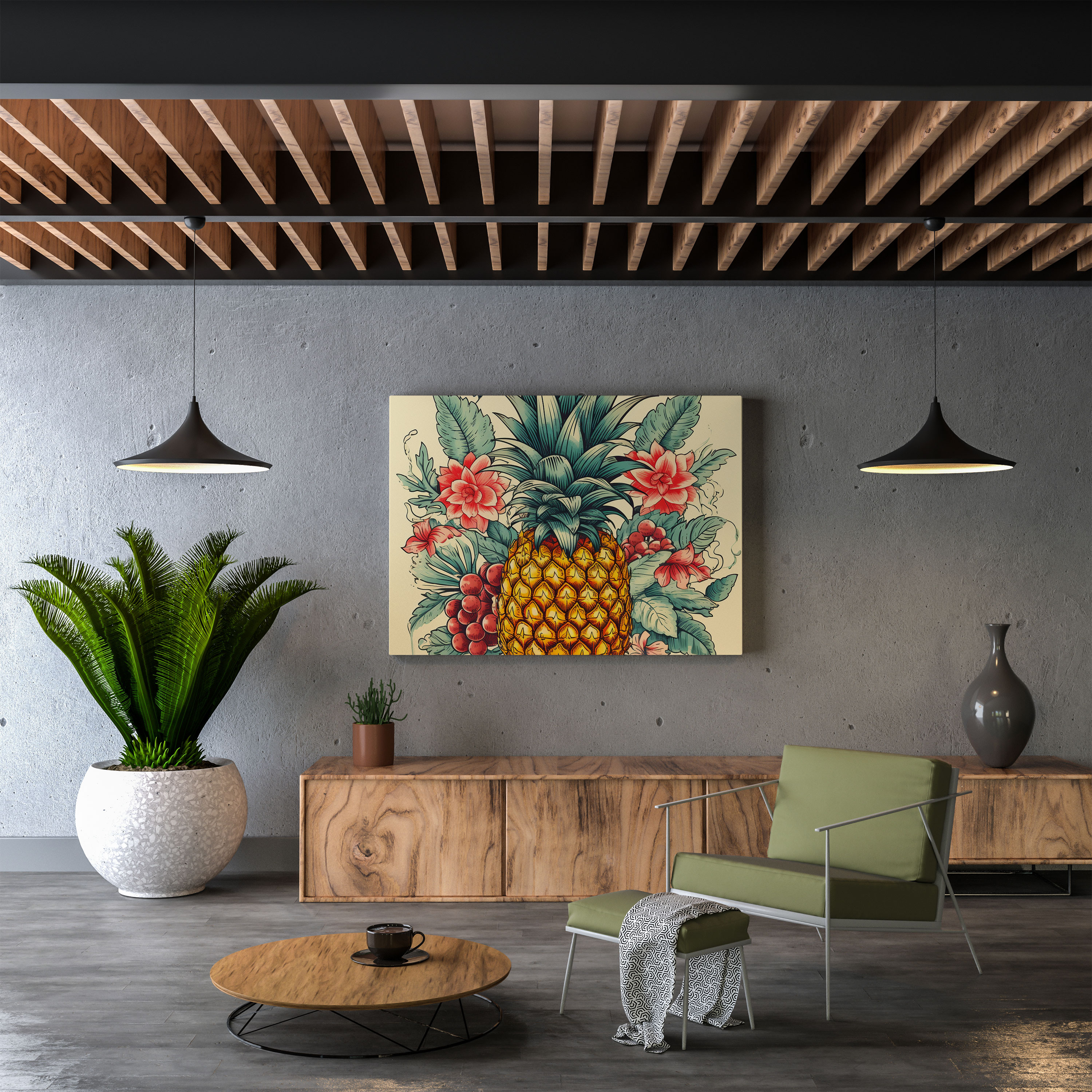 Pineapple Wall Art - Vintage Botanical - Pineapple, Nostalgia, Botanical, Wall Art