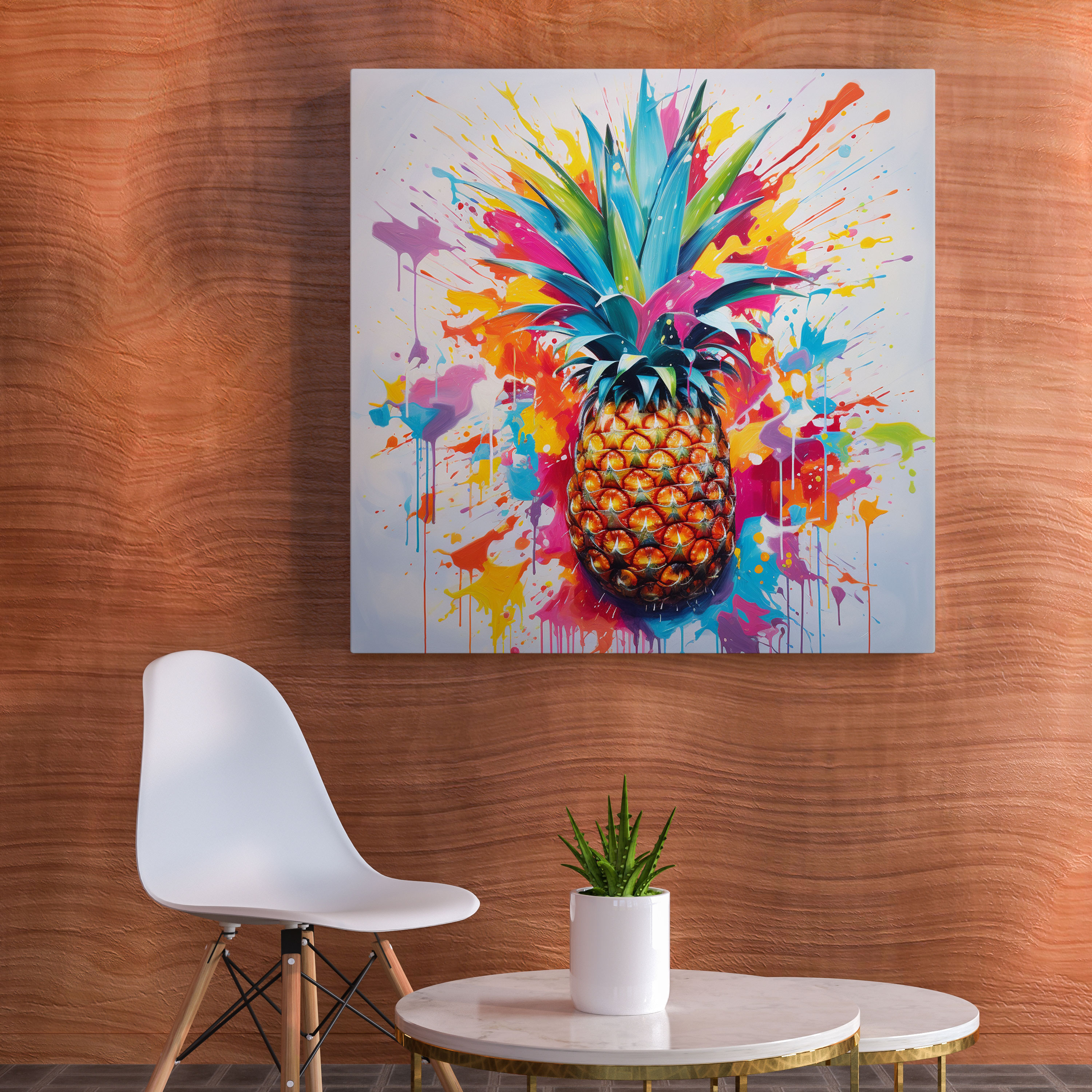 Pineapple Wall Art - Abstract Energy - Pineapple, Wall Decoration, Home Decoration, Dynamic
