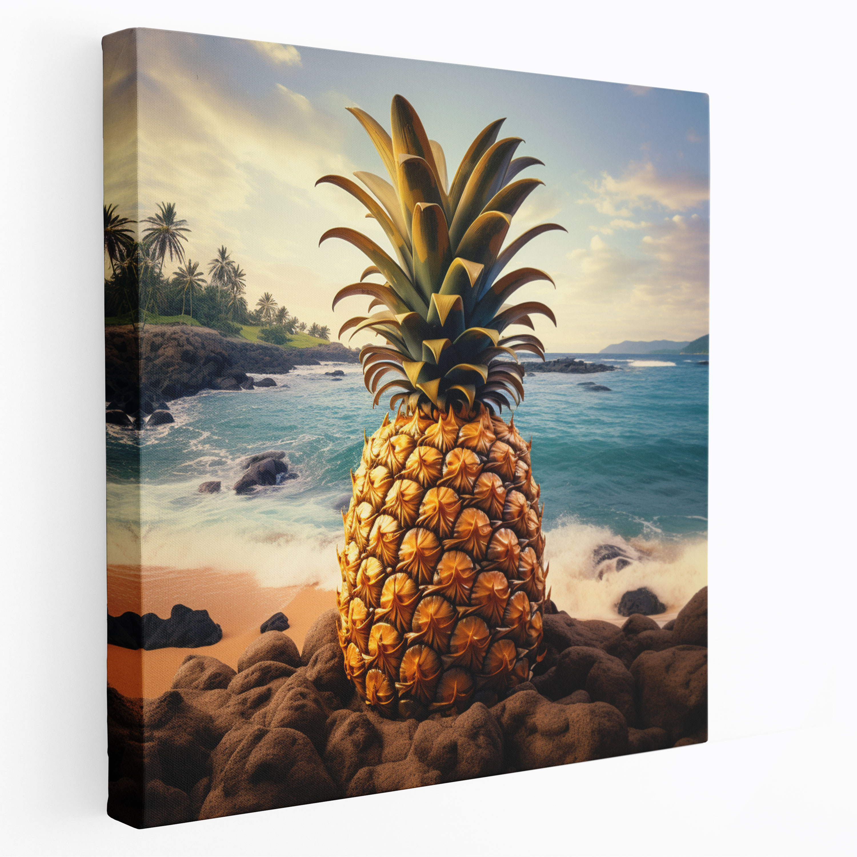 Pineapple Canvas Print - Beachscape Wall Decoration - Pineapple, Wall Decoration, Canvas Wall Art, Pineapple