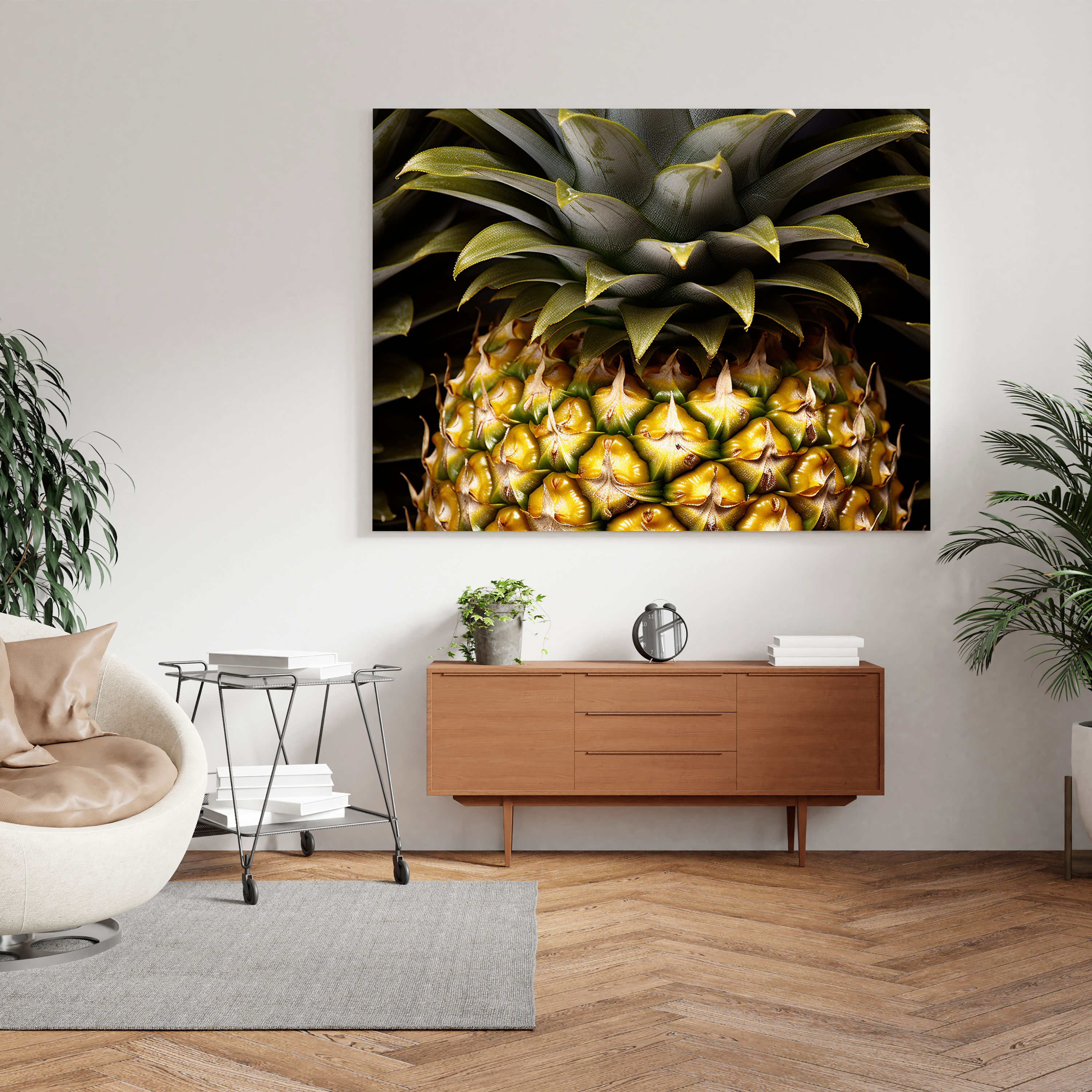Pineapple Wandkunst - Ananas Leinwandbild
