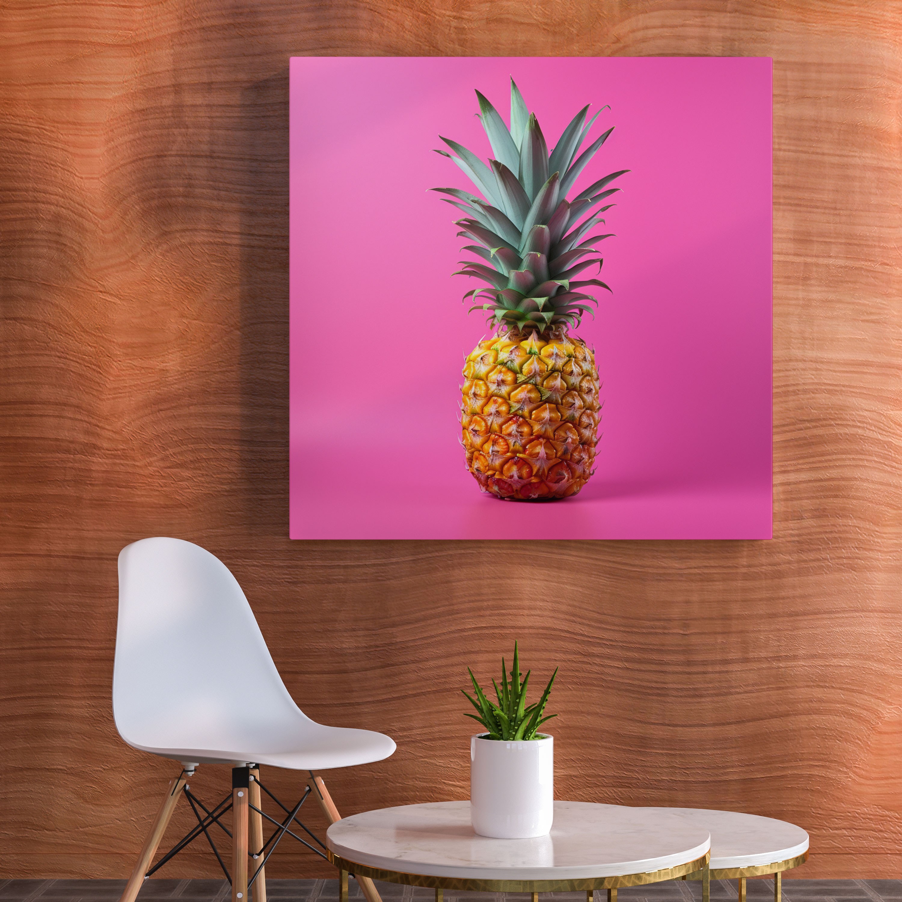 Bold Pineapple Canvas Print - Pineapple, Pineapple, Wall Art, Home Decoration