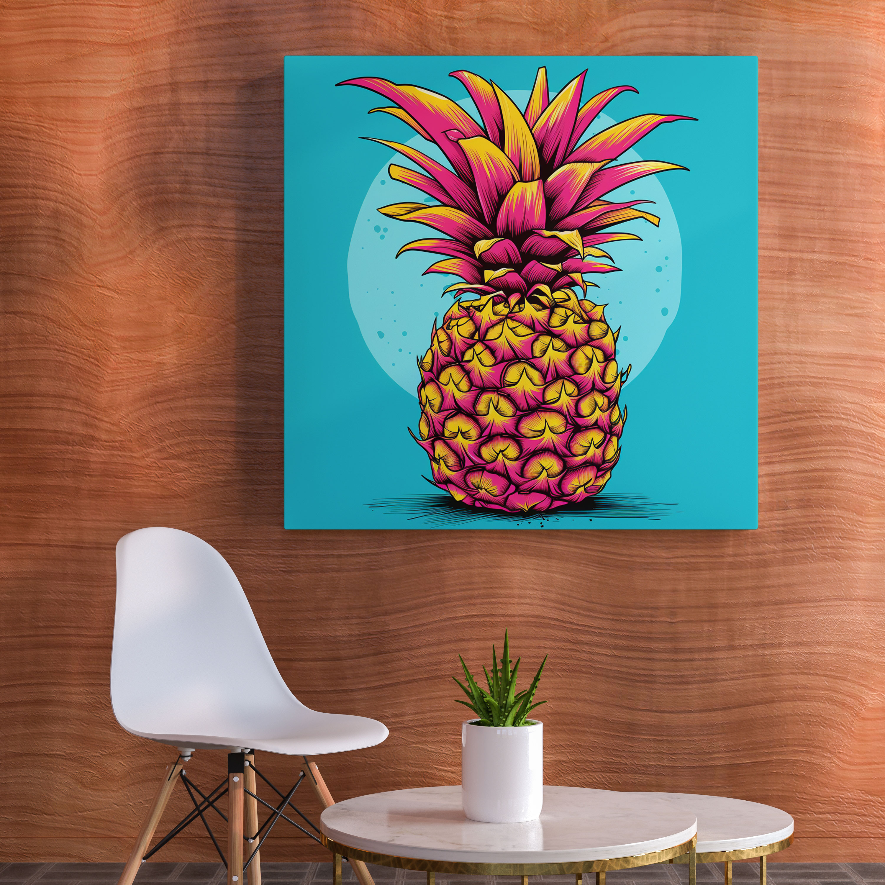 Pop Art Pineapple Canvas Print - Pineapple, Pineapple, Home Decoration, Fun And Playful Vibe
