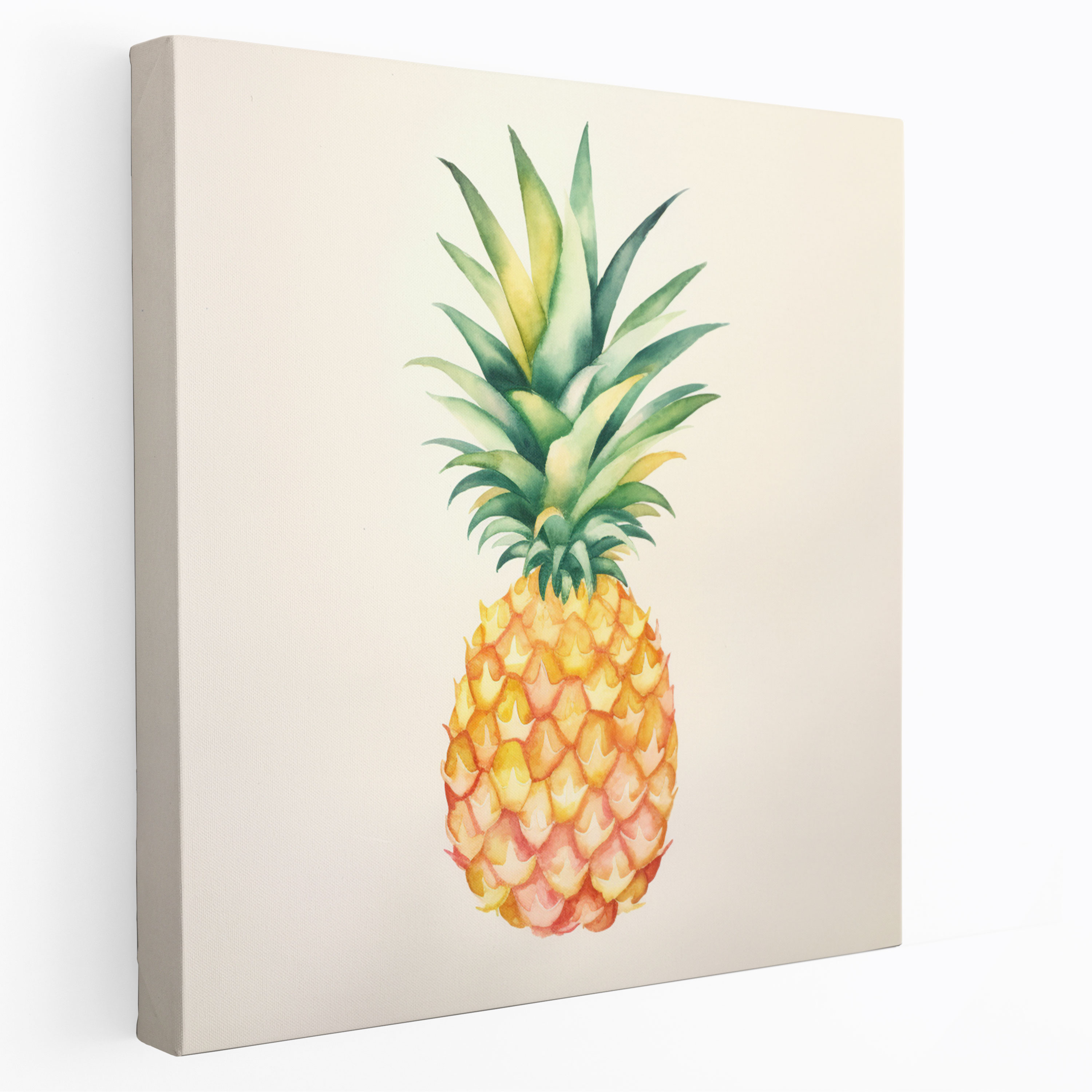 Leinwandbild Ananas-Silhouette - Ananas Wohnkultur Leinwand Wandkunst