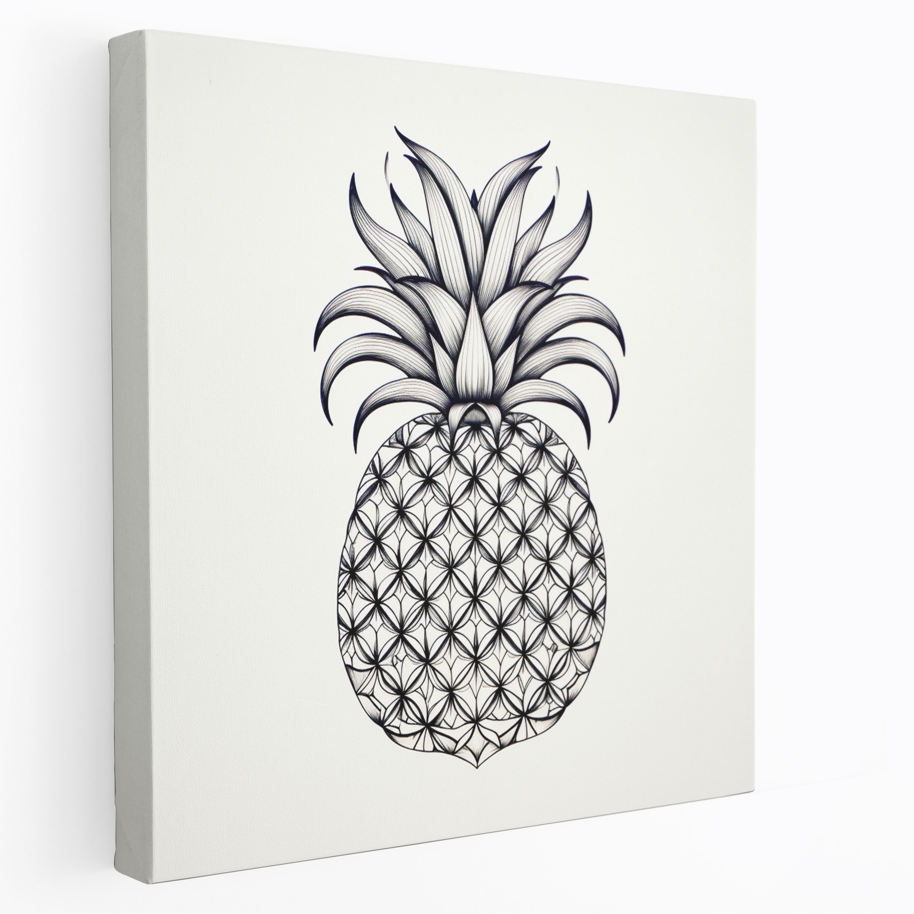 Ananas Wandkunst - Geometrisches Design - Ananas Wohn-Dekoration Leinwand Wandkunst Wanddekoration