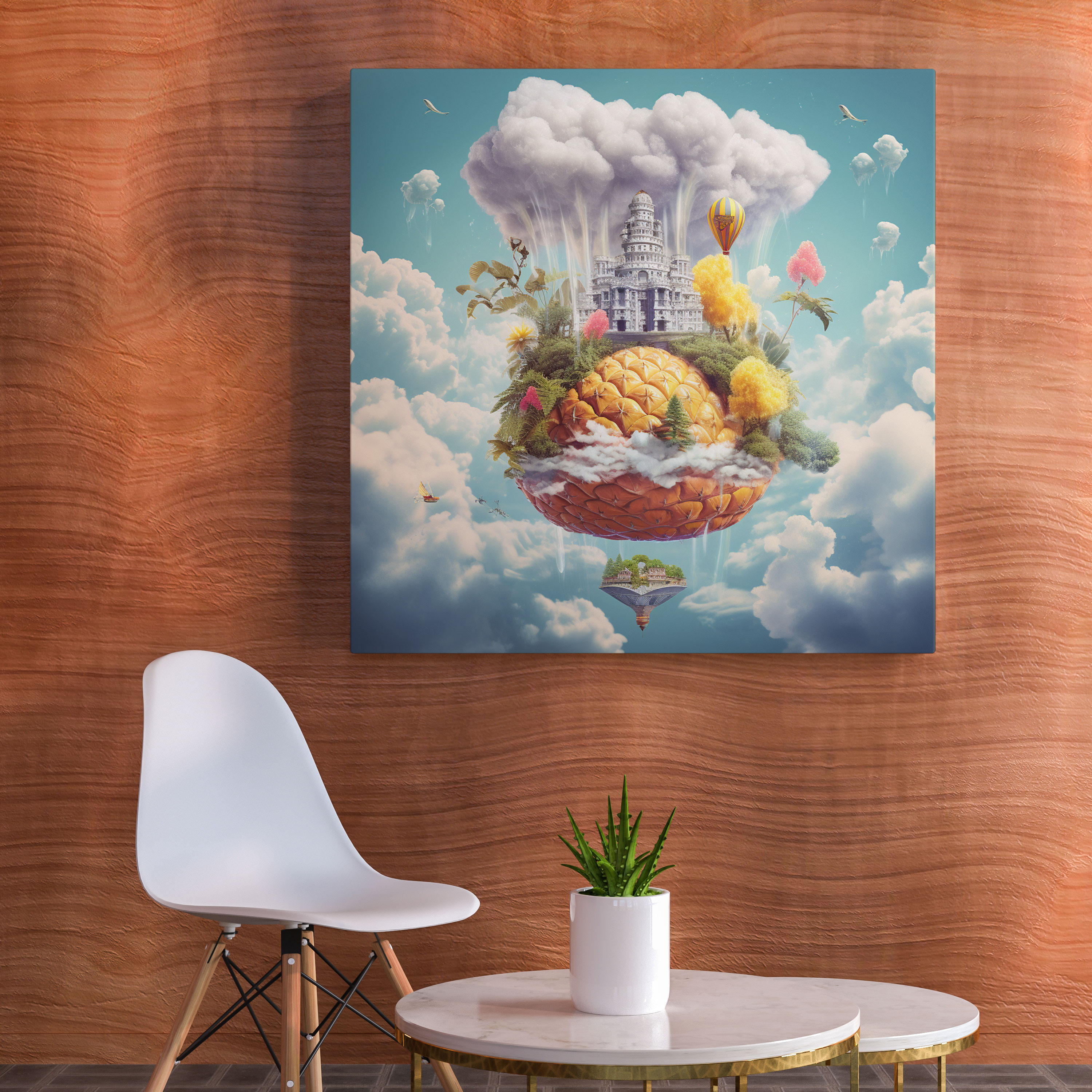 Dreamy Pineapple Canvas Print - Surreal Art - Pineapple, Home Decoration, Surreal Art Wall Decoration, Wall Decoration