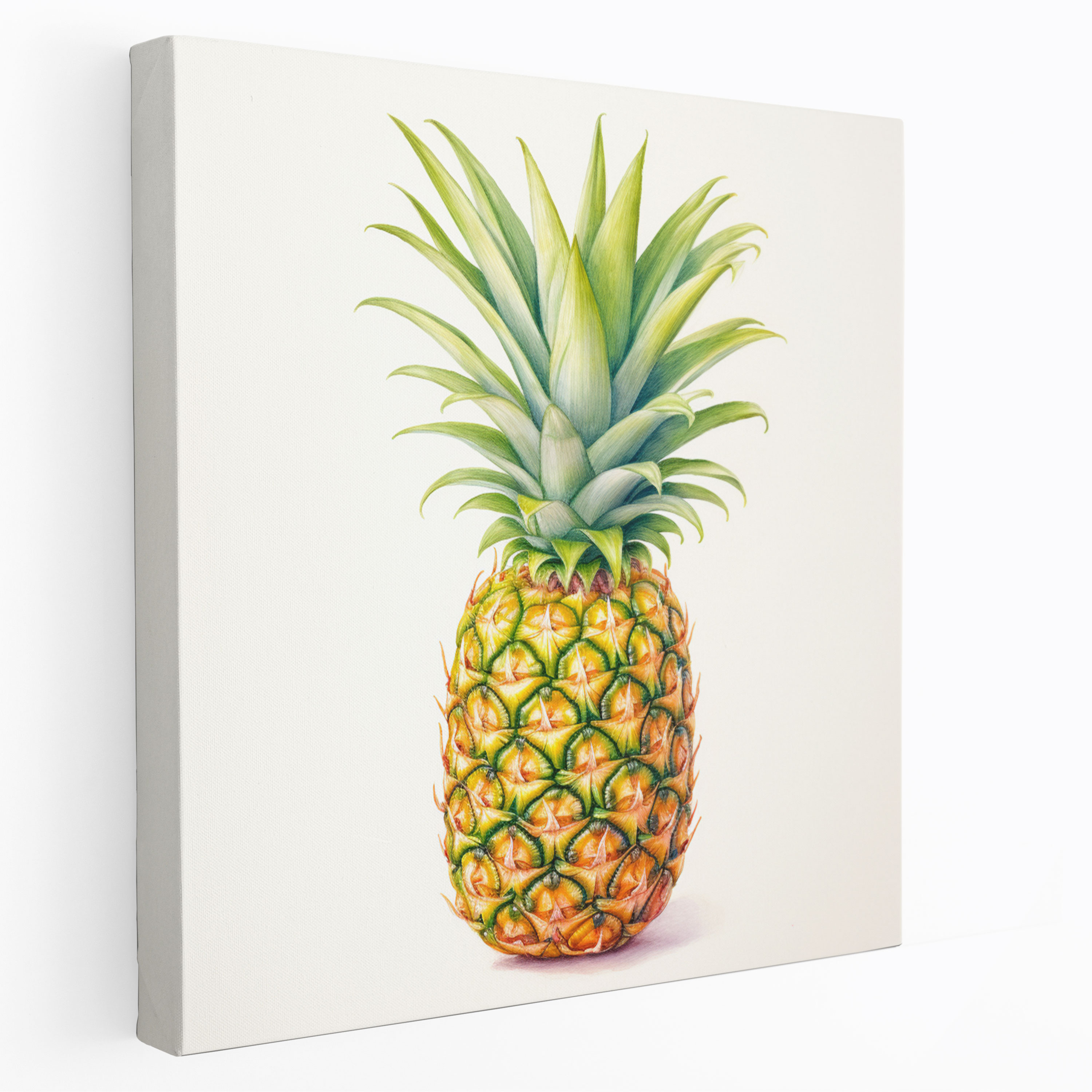 Pineapple Wandkunst - Ananas Aquarellkunstwerk Leinwandbild Dekoration