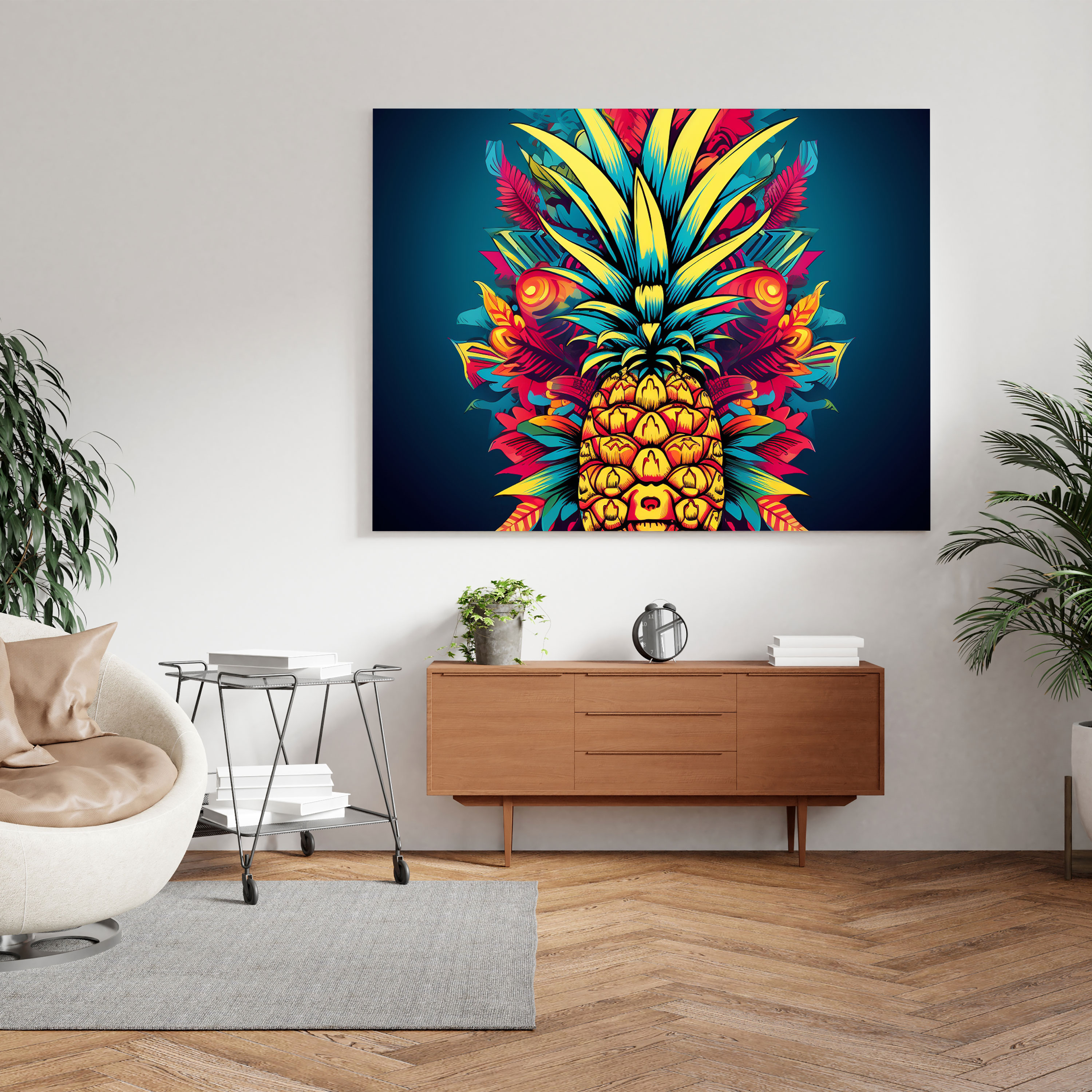 Pineapple Wall Decoration - Pineapple, Pop Art Style, Wall Art, Silhouette