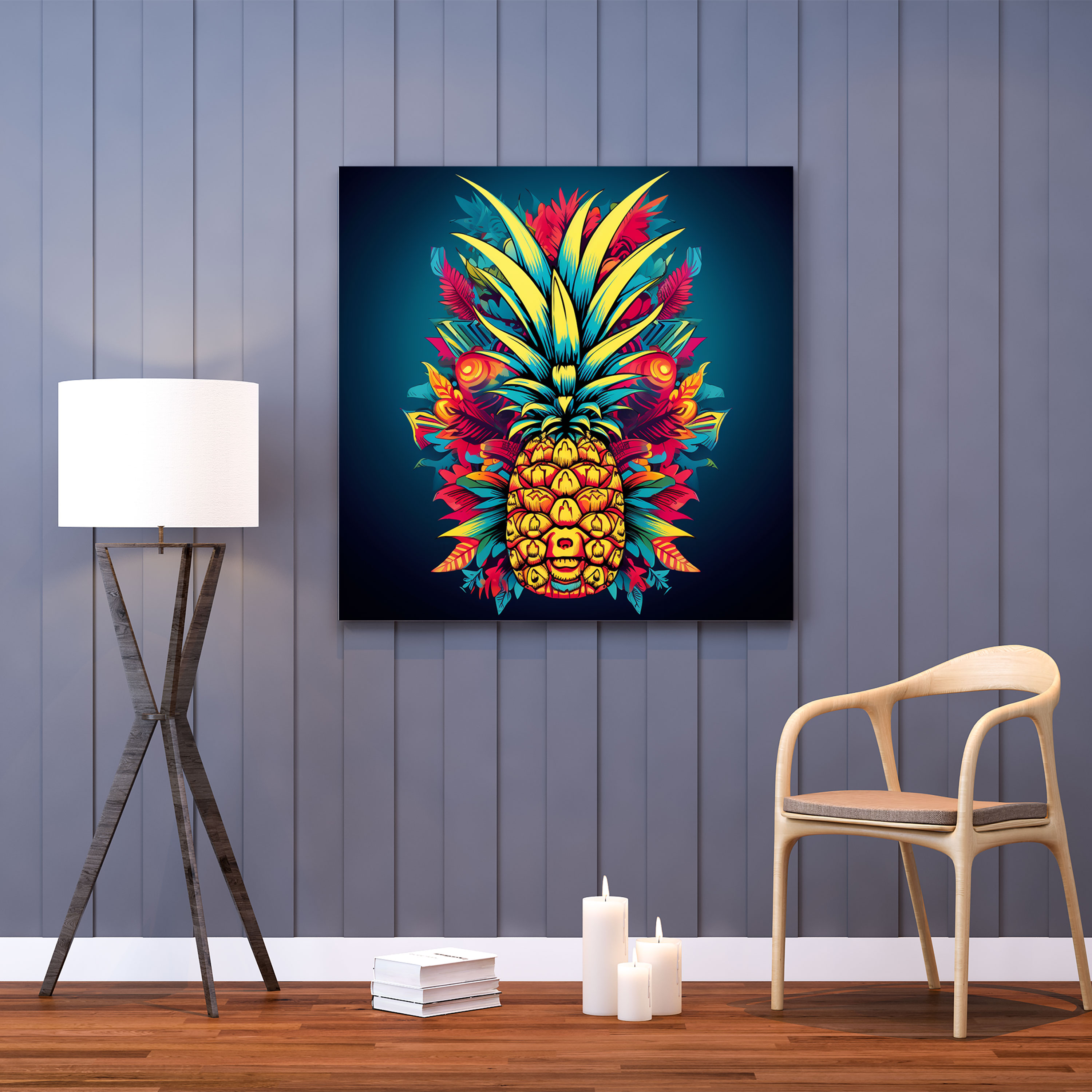 Pineapple Wall Decoration - Pineapple, Pop Art Style, Wall Art, Silhouette