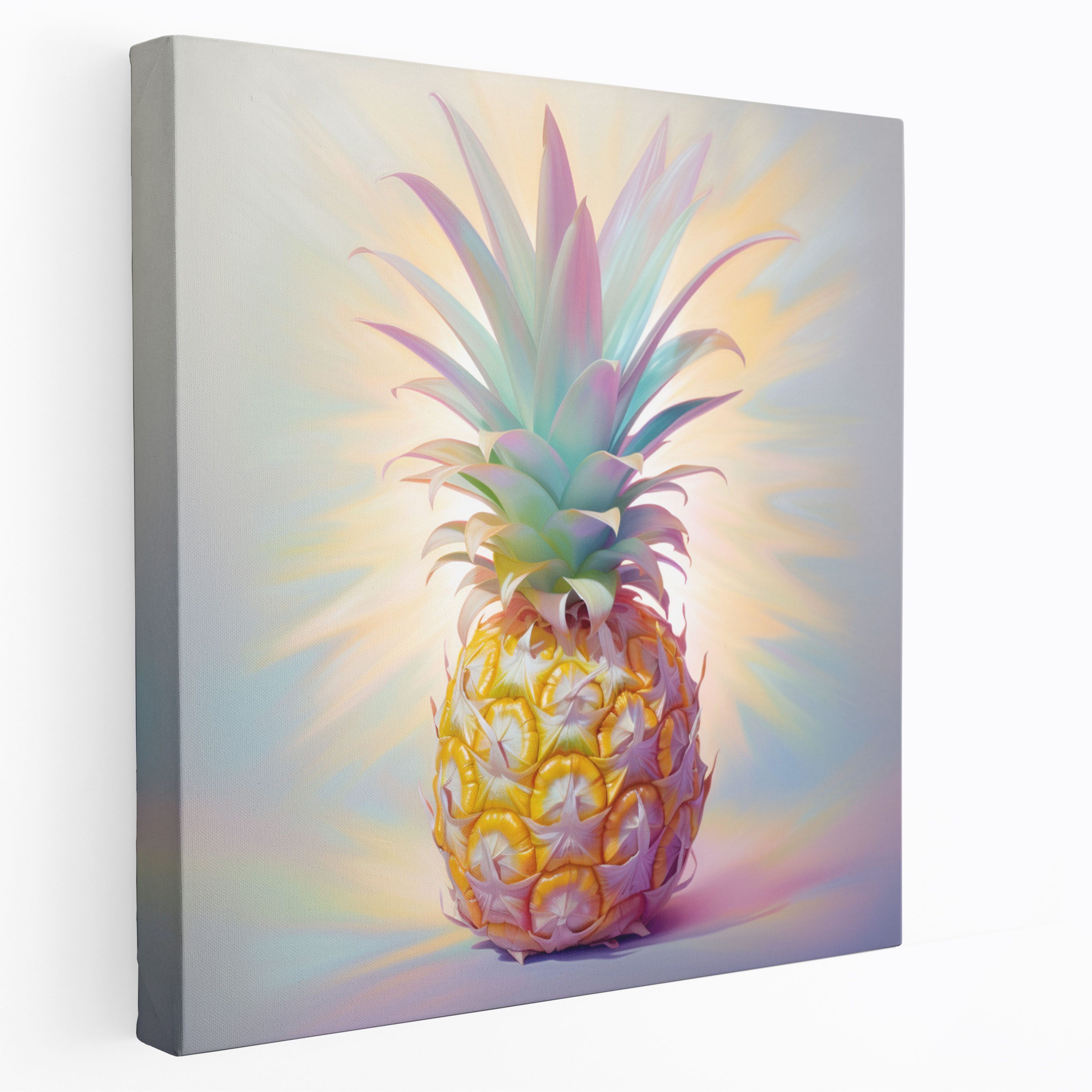 Pastel Pineapple Canvas Print - Pineapple, Pastel Painting, Dreamy, Wall Art