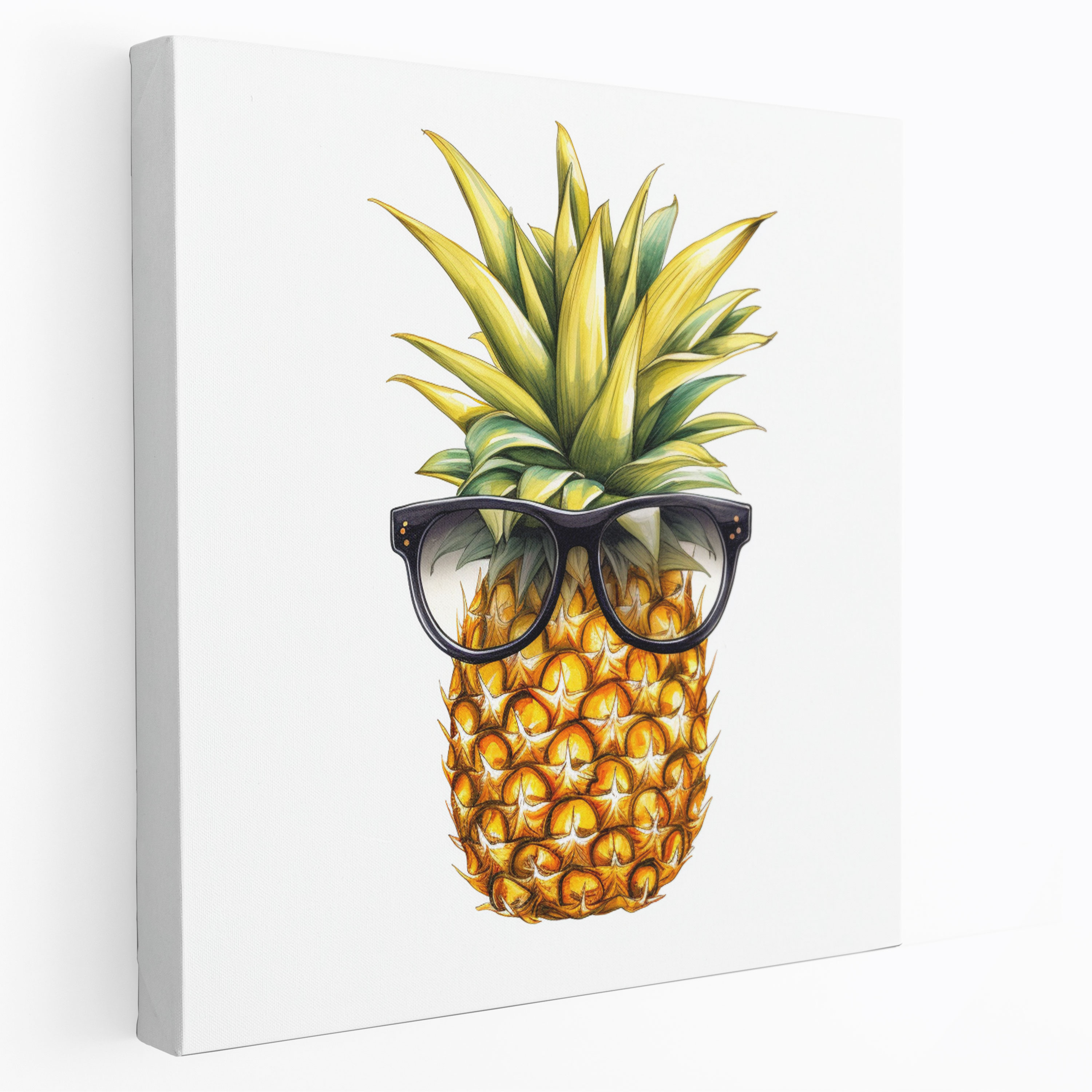 Pineapple Wall Decoration - Pineapple, Pineapple, Sunglasses, Canvas Print