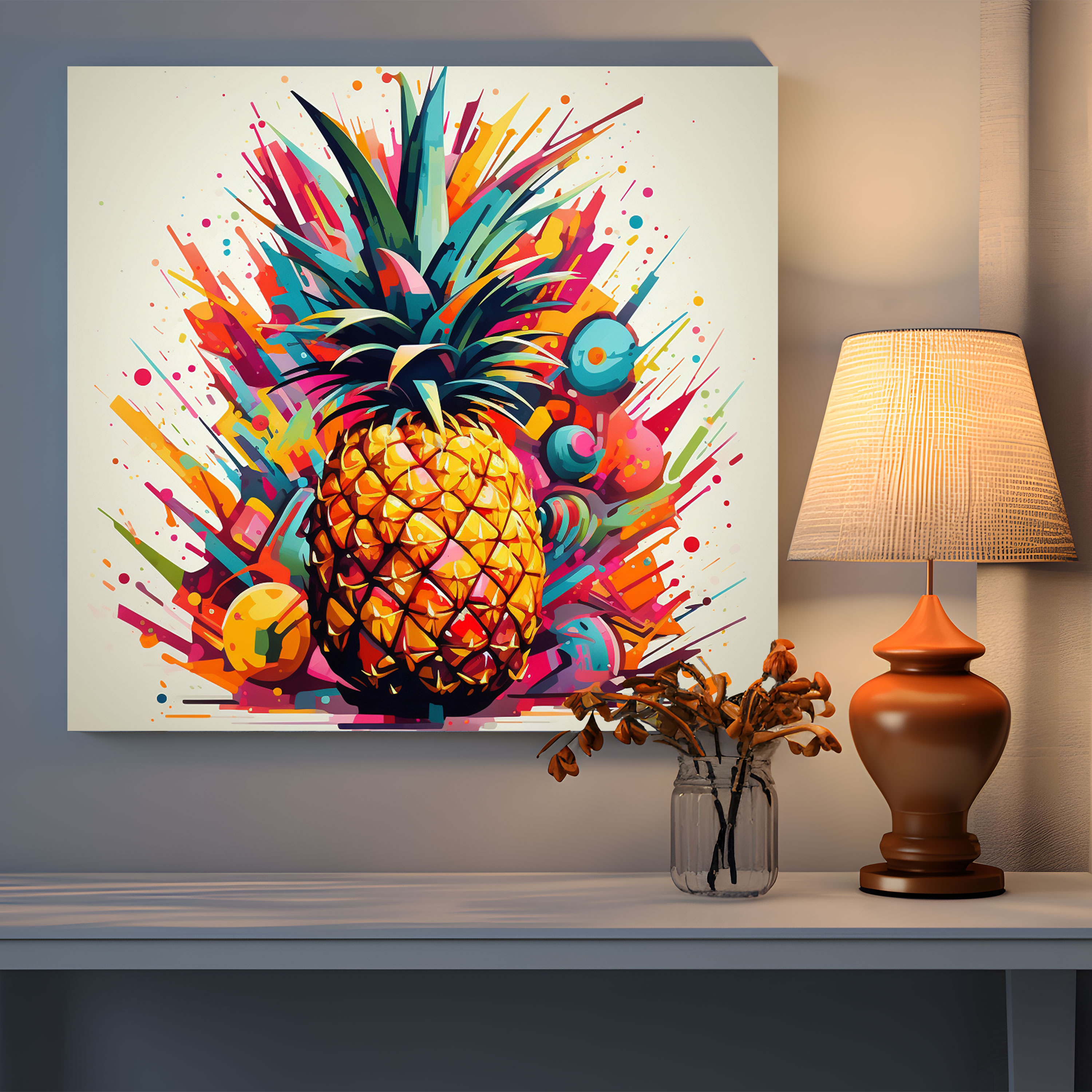 Pineapple Canvas Wall Art - Pineapple, Wall Decoration, Pineapple, Canvas Print