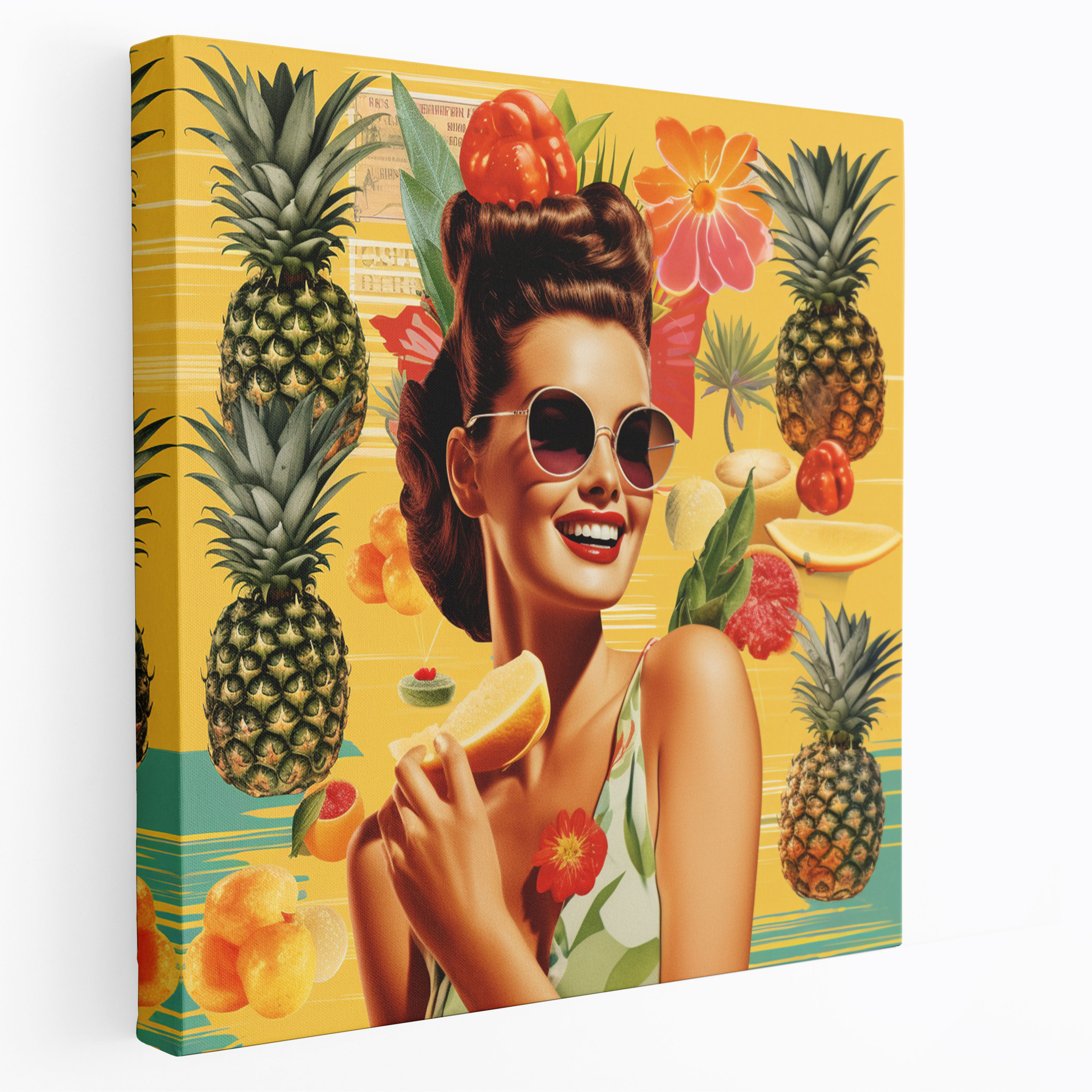 Vintage Pineapple Wall Decoration - Pineapple, Vintage, Home Decoration, Wall Art
