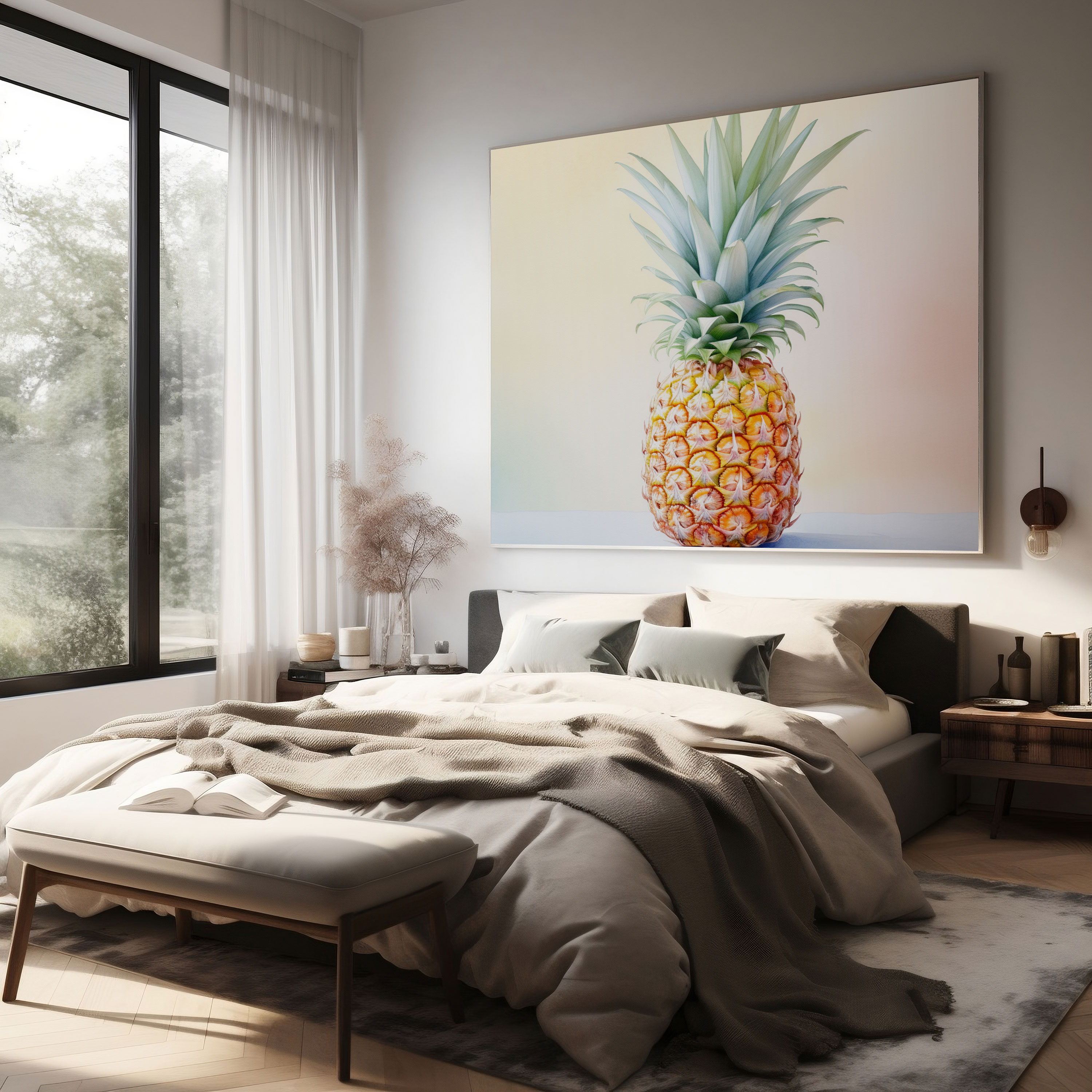 Tranquil Pineapple Canvas Print - Pineapple, Wall Decoration, Canvas Print, Pineapple