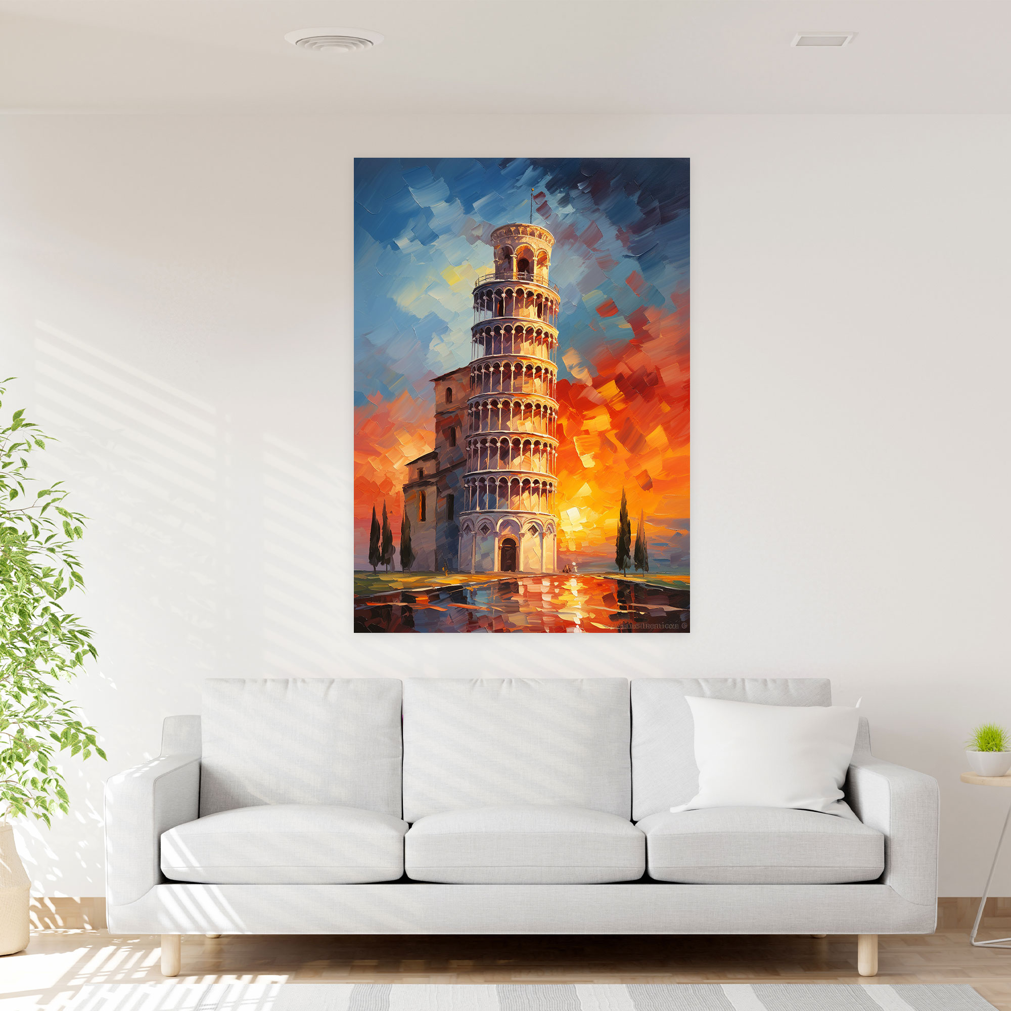Leaning Tower Of Pisa Canvas Print - Leaning Tower Of Pisa, Canvas Wall Art, Canvas, Leaning Tower Of Pisa