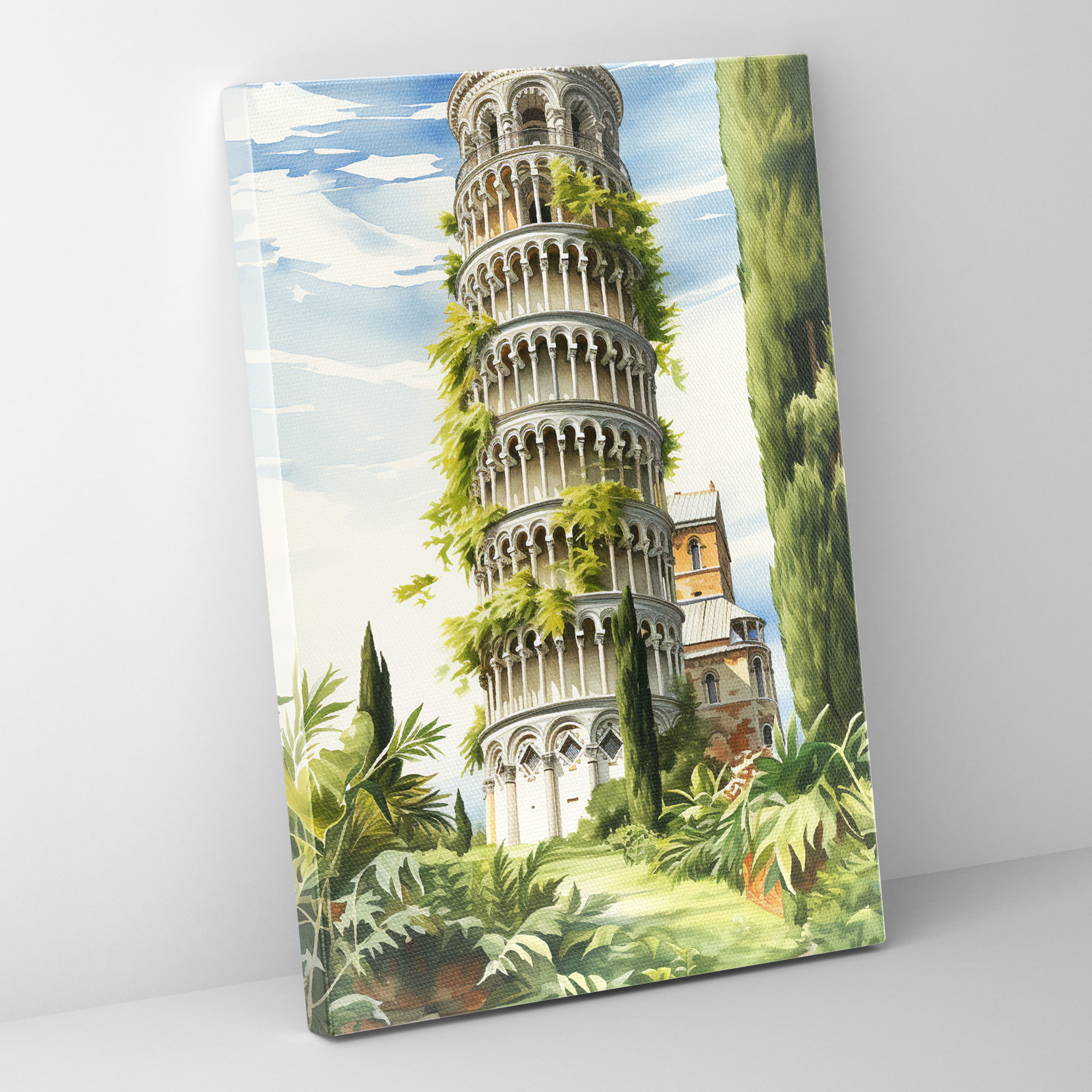 Leaning Tower Of Pisa Canvas Print - Leaning Tower Of Pisa, Wall Art, Canvas Print, Wall Decoration