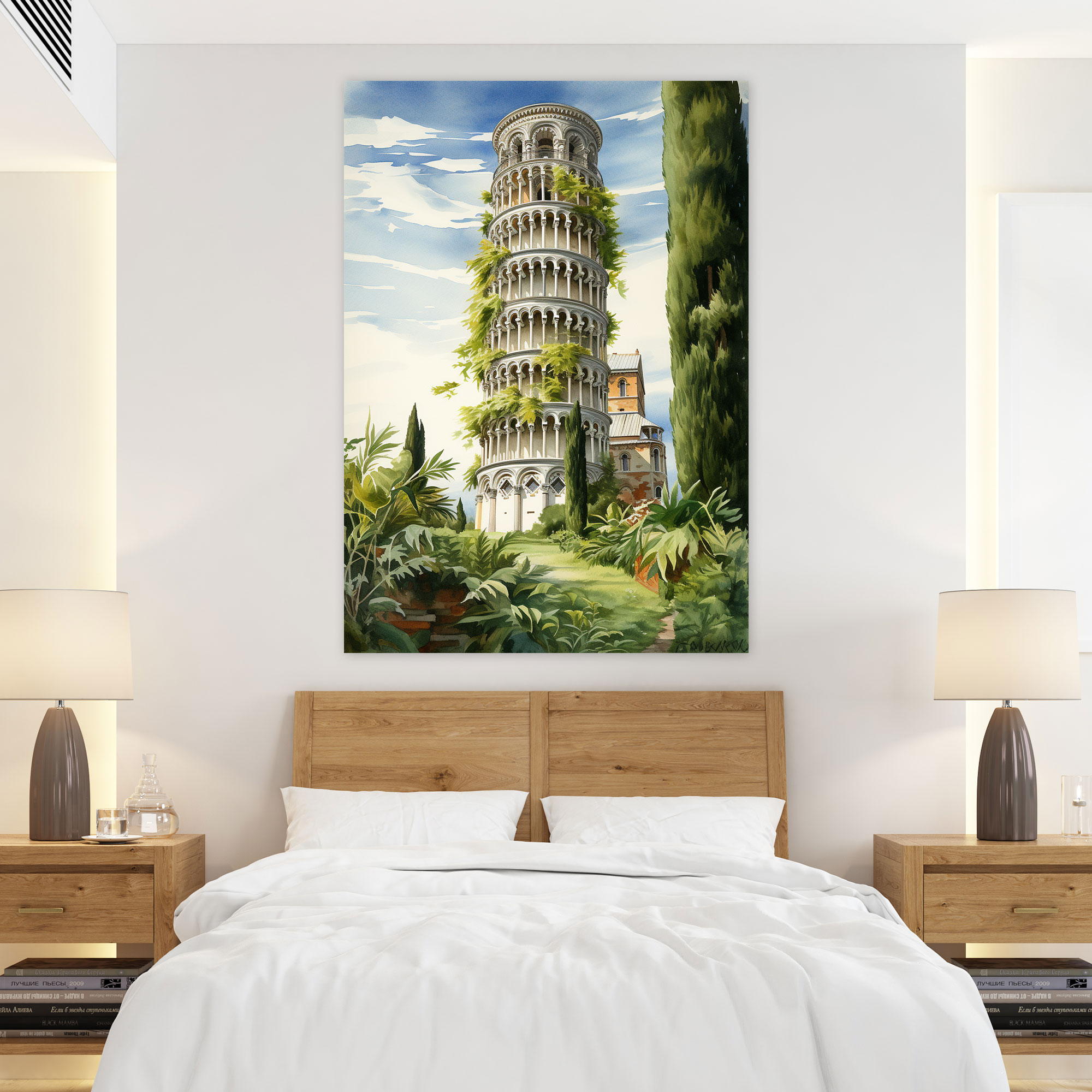 Leaning Tower Of Pisa Canvas Print - Leaning Tower Of Pisa, Wall Art, Canvas Print, Wall Decoration