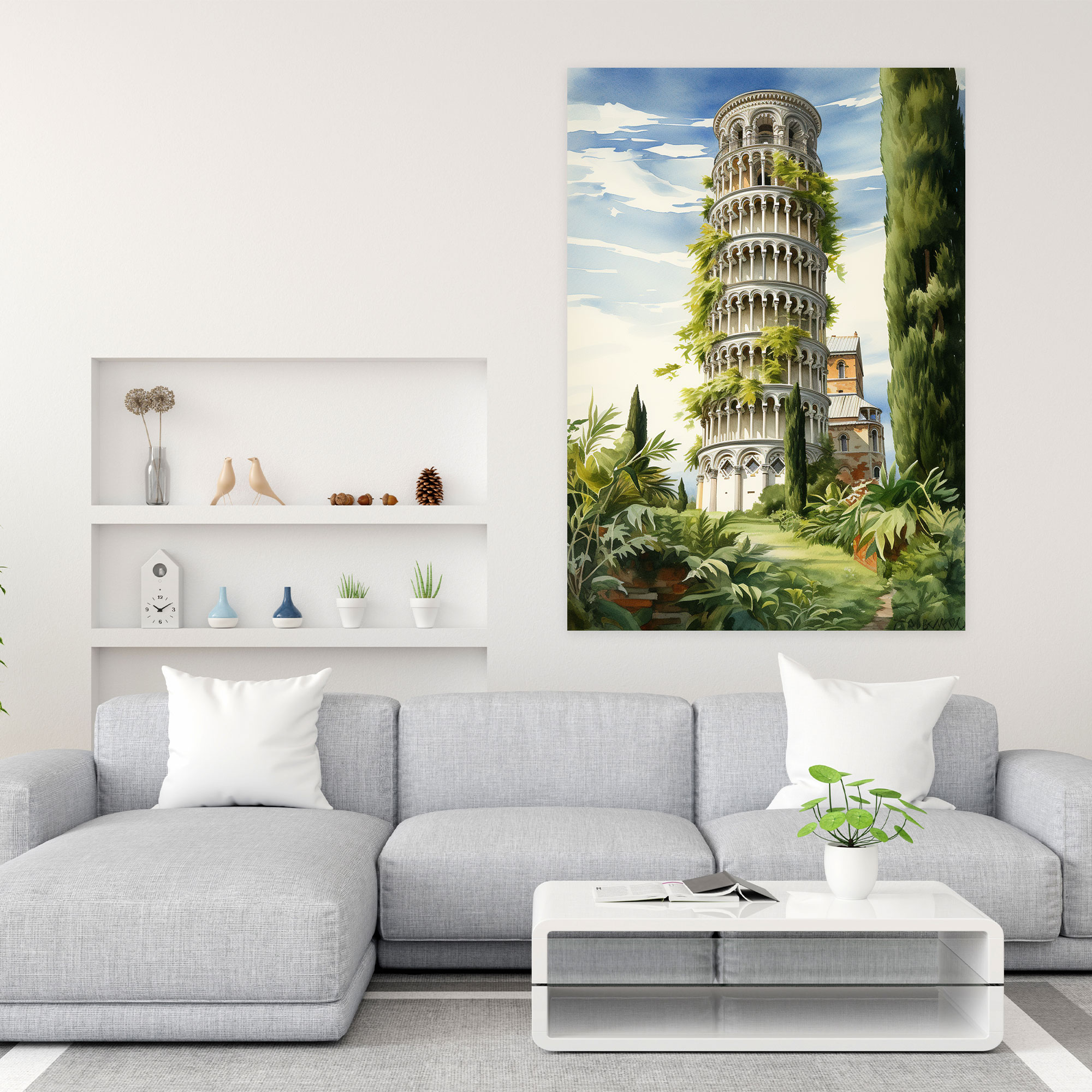 Leaning Tower Of Pisa Canvas Print - Leaning Tower Of Pisa, Wall Art, Canvas Print, Wall Decoration